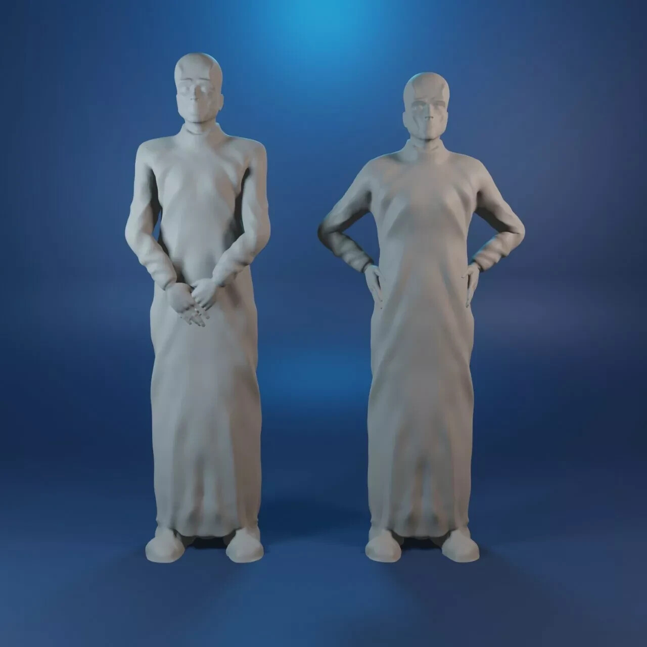 Lost In Space Invaders from the 5th Dimension 2 Alien Figures Landscape 3D print