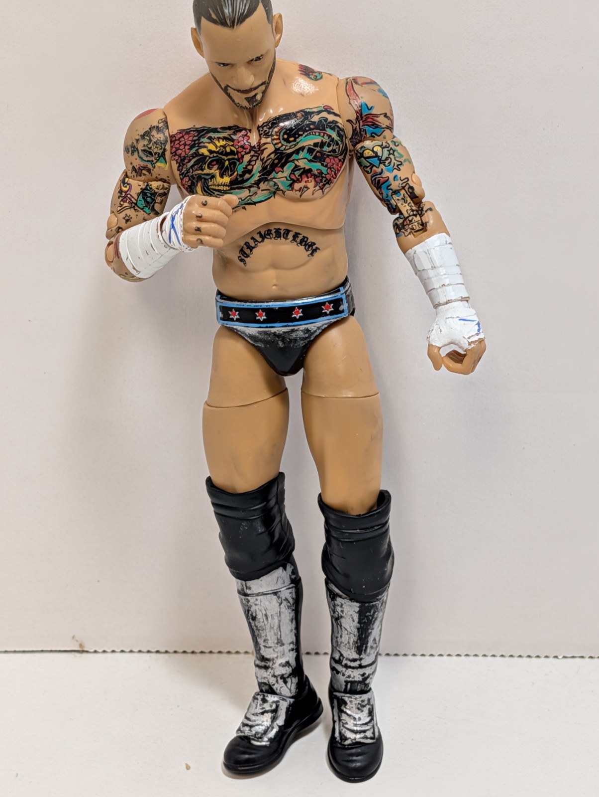 C.M. Punk Action Figure by Jazwares WWE AEW Fully Jointed Poseable 7&Prime; tall
