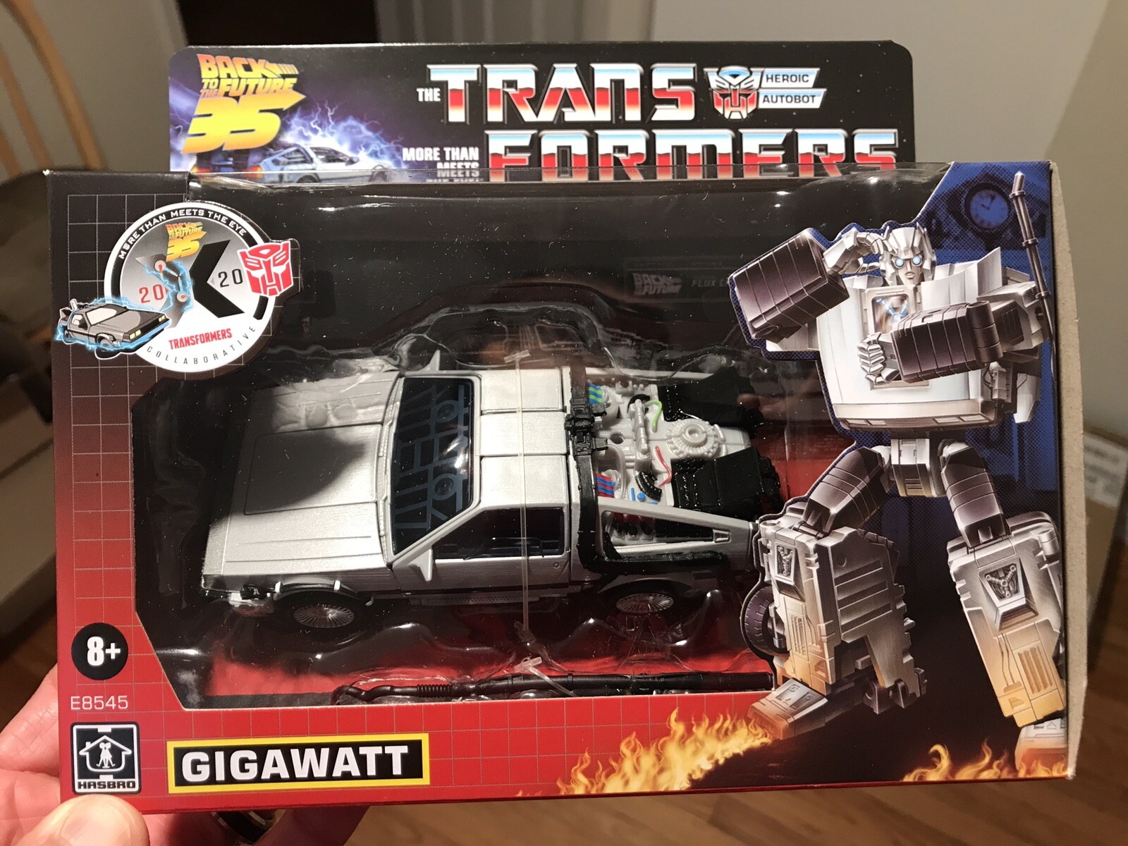 Transformers Back to the Future Mash-Up Delorean Gigawatt 35th Edition Sealed