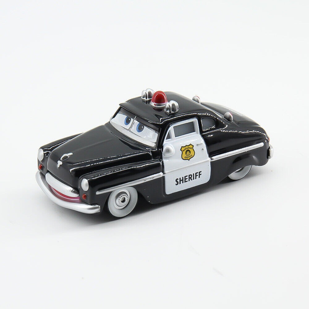 Disney Pixar Cars Sheriff Lightning McQueen Police 1:55 ALLOY Car Toys Loose