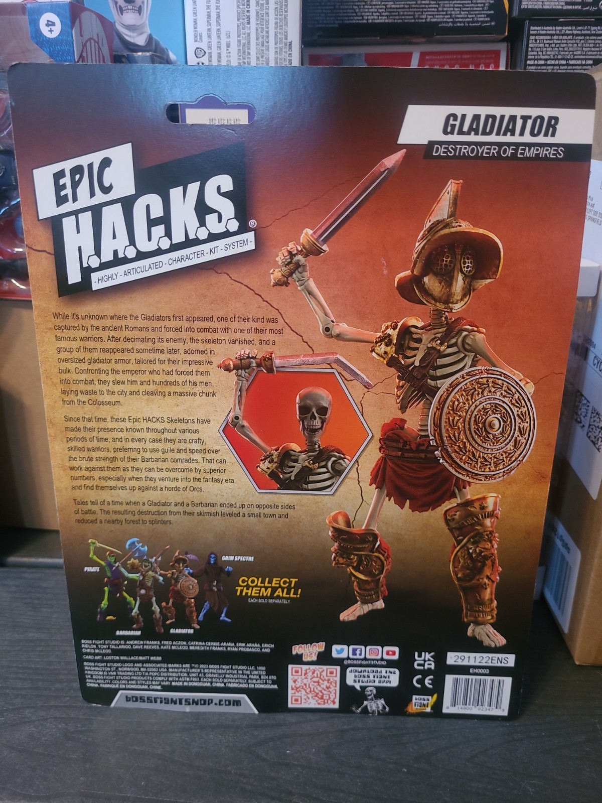 Boss Fight Studio Epic Hacks GLADIATOR Destroyer Of Empires 6&Prime; Figure Skeleton