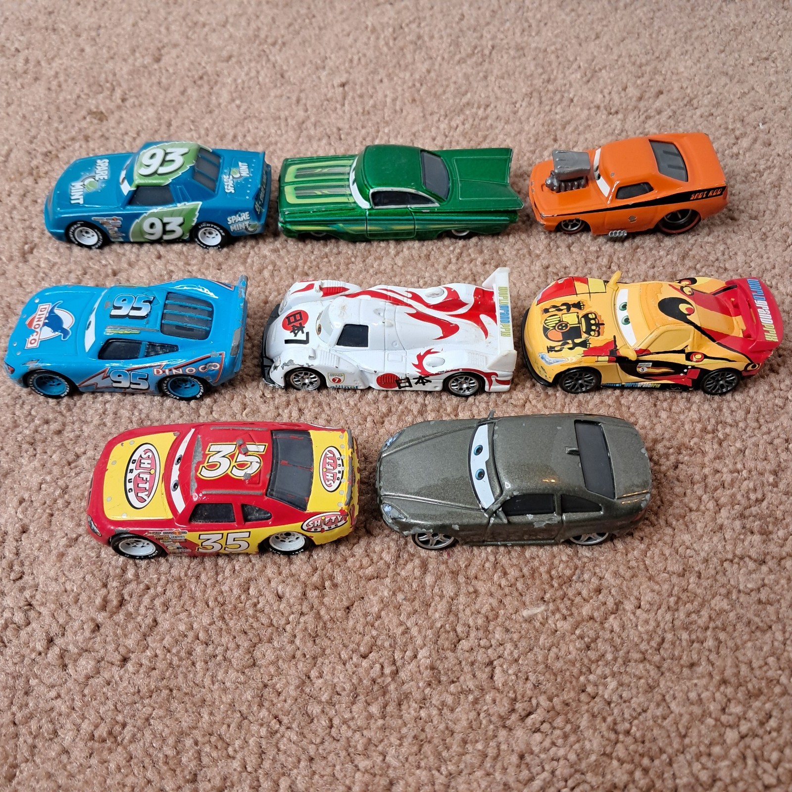 Lot Of 18 Disney&rsquo;s Pixar Cars Die-Cast Racing Toys Mattel Mini Figures