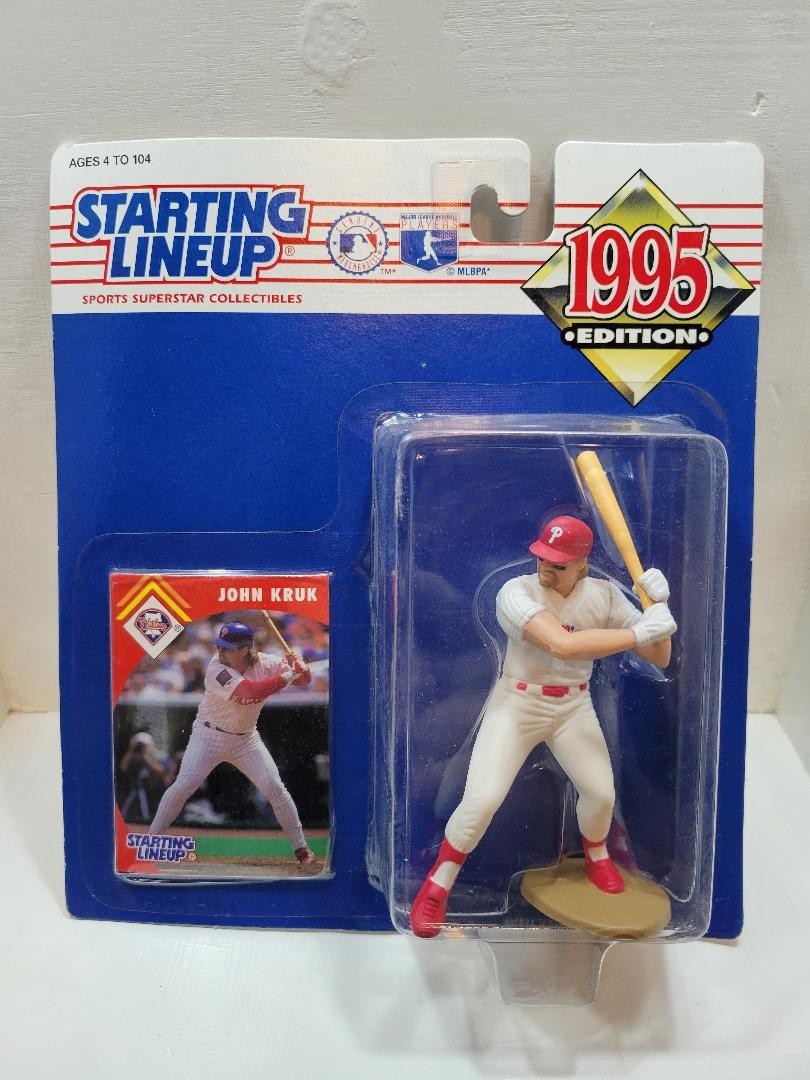 1995 STARTING LINEUP KENNER JOHN KRUK PHILADELPHIA PHILLIES FREE SHIPPING NIP