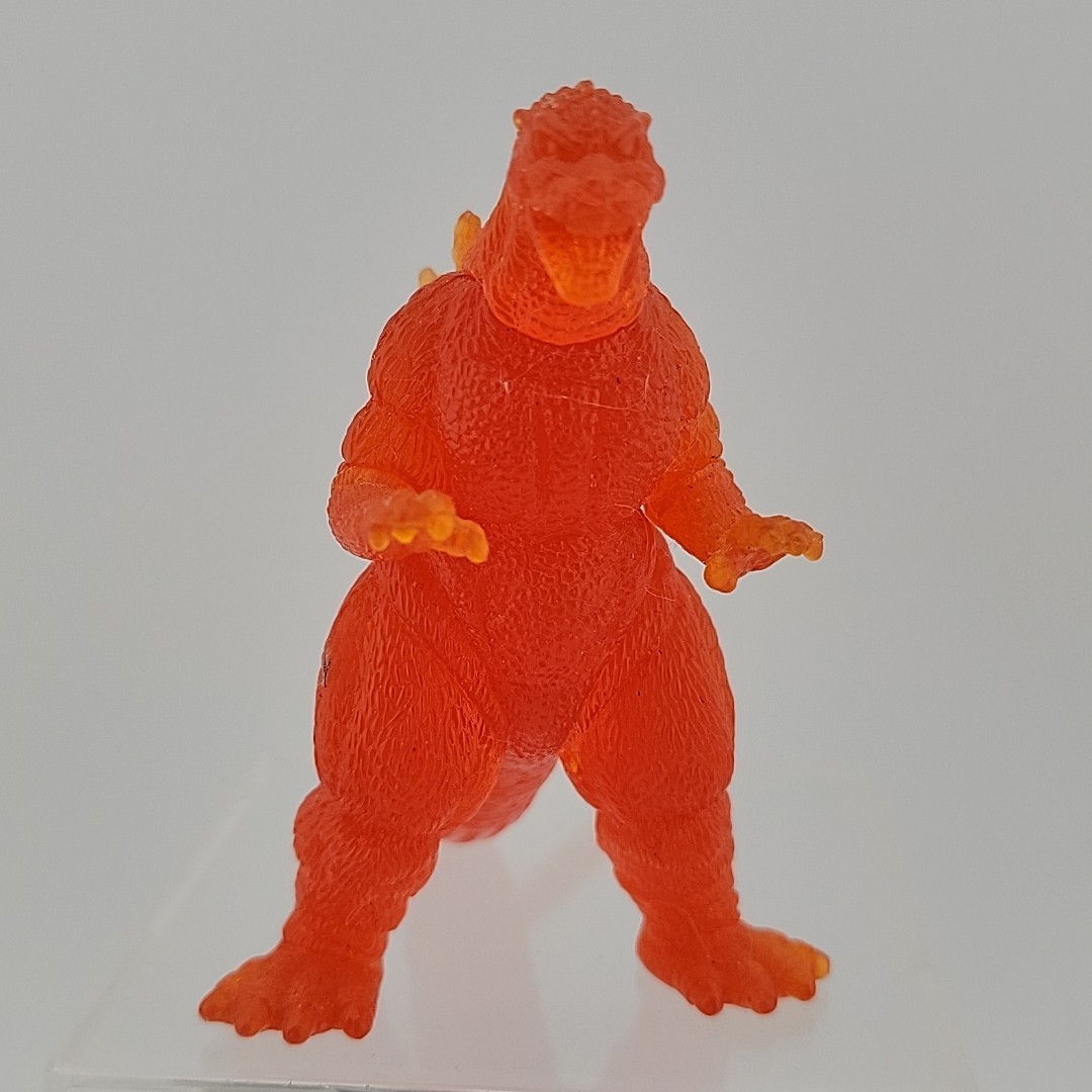 RARE Clear Red Burning Godzilla Meltdown Toho Kaiju 1995 Bandai Gojira 4&Prime; Figure