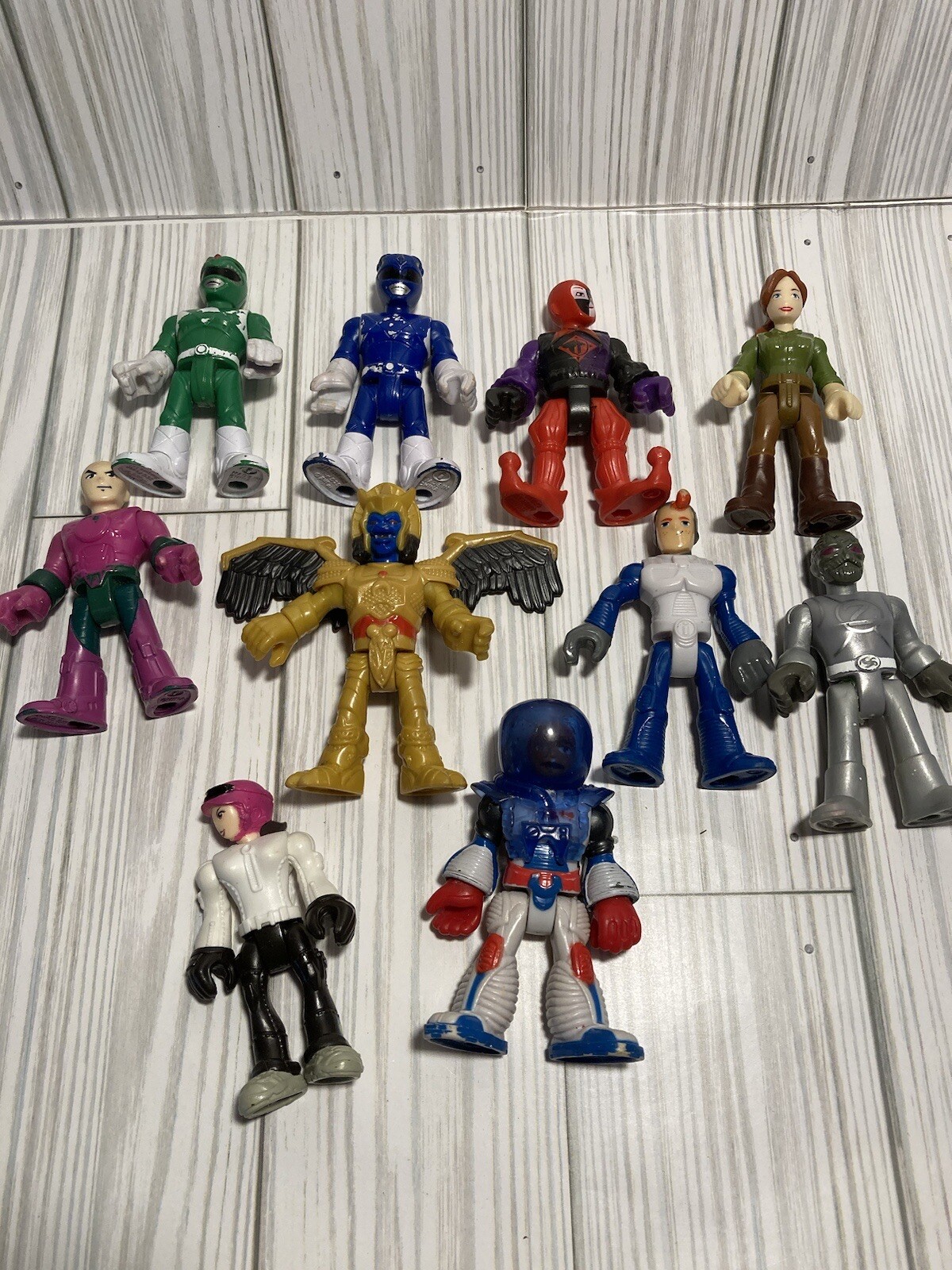 10 IMAGINEXT Figures Lot Various Playskool Super Hero Friends Toys