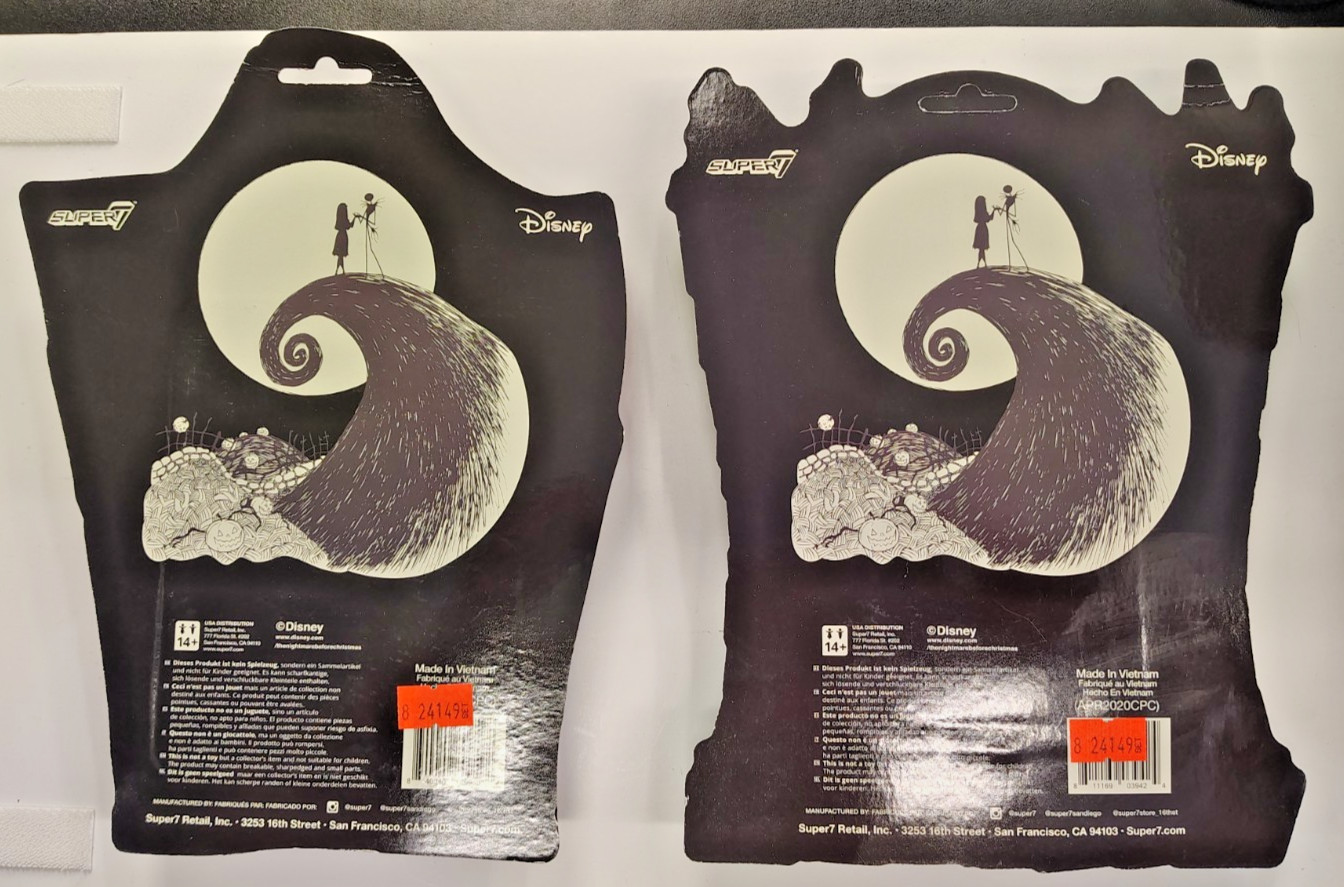 Nightmare Before Christmas 4&Prime; JACK SKELLINGTON & SALLY (GITD) Super7 Reaction.