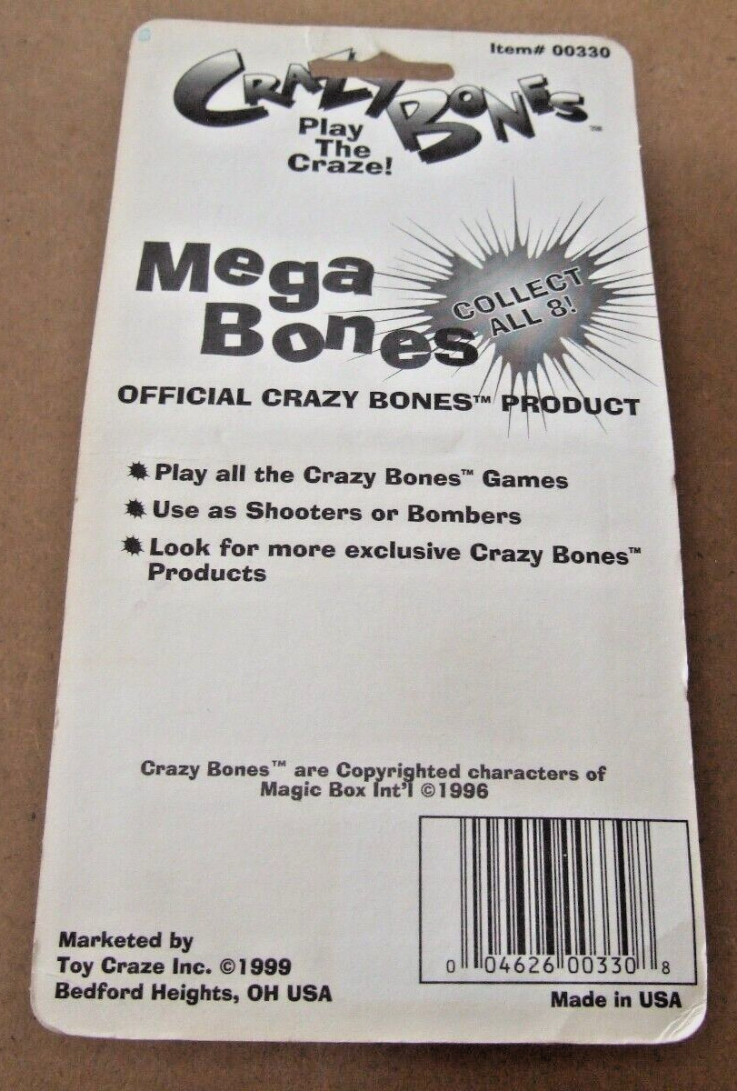 RARE NEW CRAZY BONES * MEGA BONES SURF? * PURPLE-NOSEY & ORANGE-REXXI E # 00330