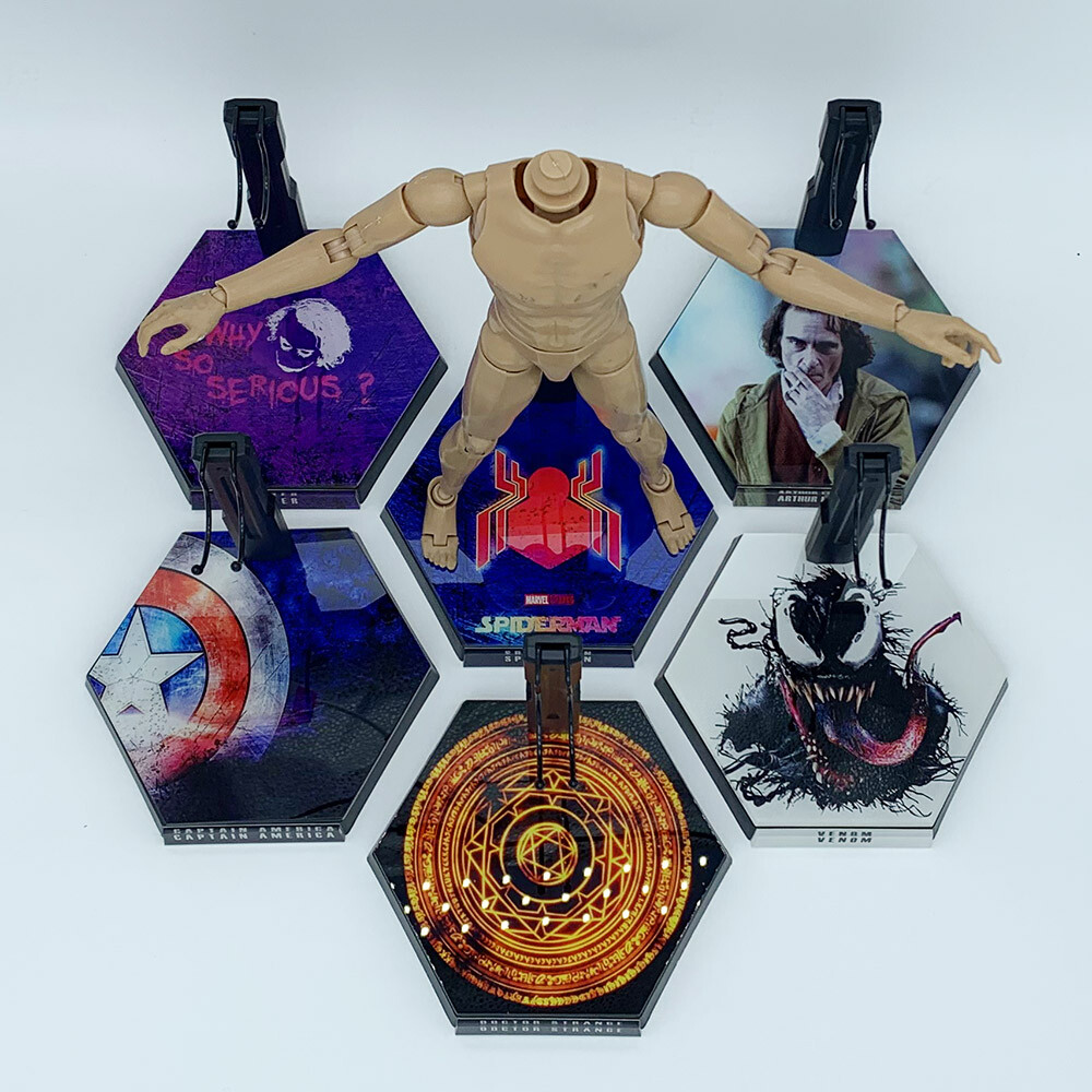 1/6 Scale Action Figure Display Stand Fight Club Customize