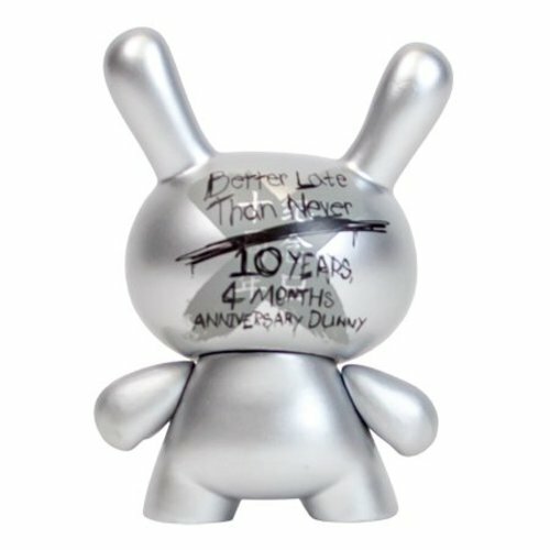 Kidrobot Special Edition 10th Anniversary DUNNY 3&Prime; 10 Years 4 Months SILVER NEW