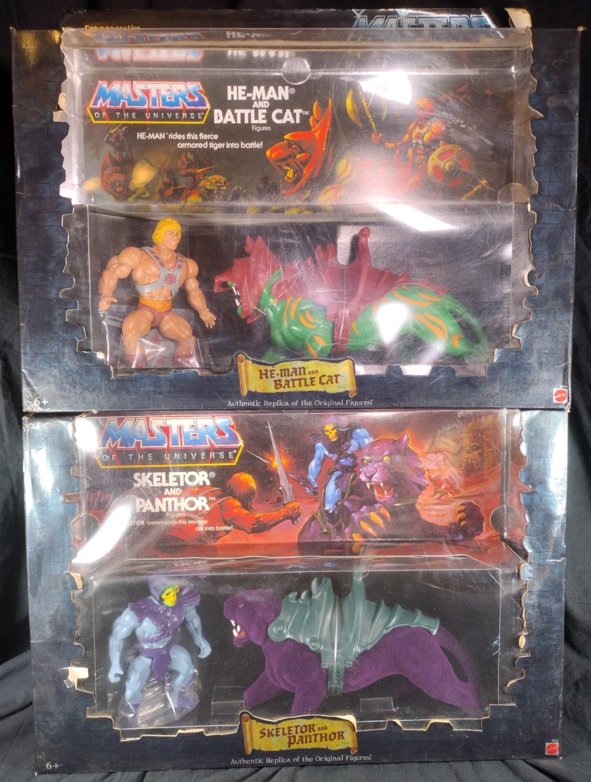 Rare | MOTU Skeletor & Panthor / He-Man & Battle Cat Action Figures | New Sealed