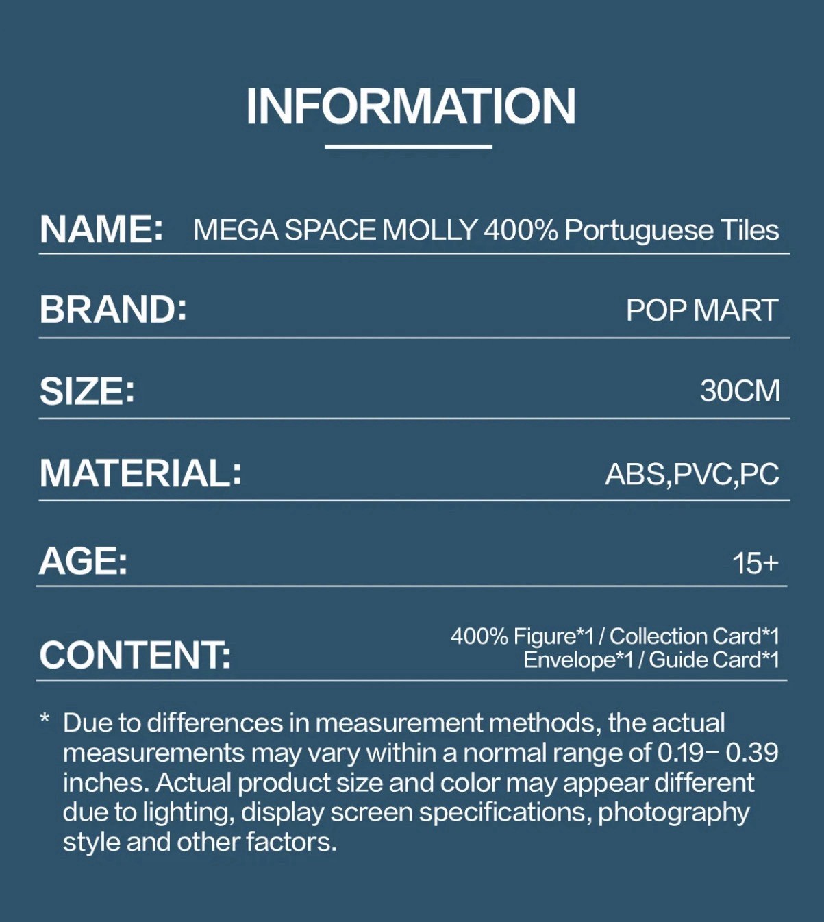 Authentic MEGA SPACE MOLLY 400% Portuguese Tiles – MACAU LIMITED EDITION