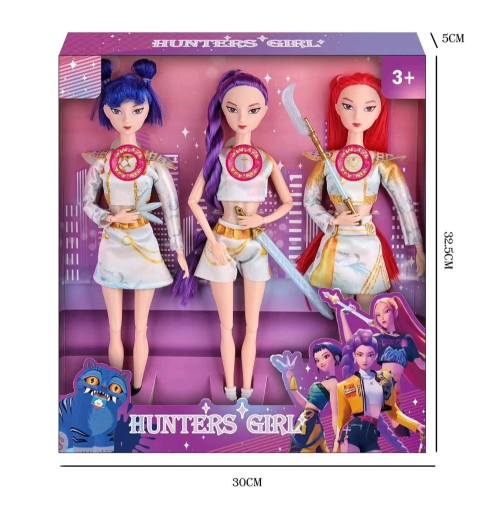 Cosplay K*/op Demon Hunters Singing Dolls Collectible Figure Toys 3PC
