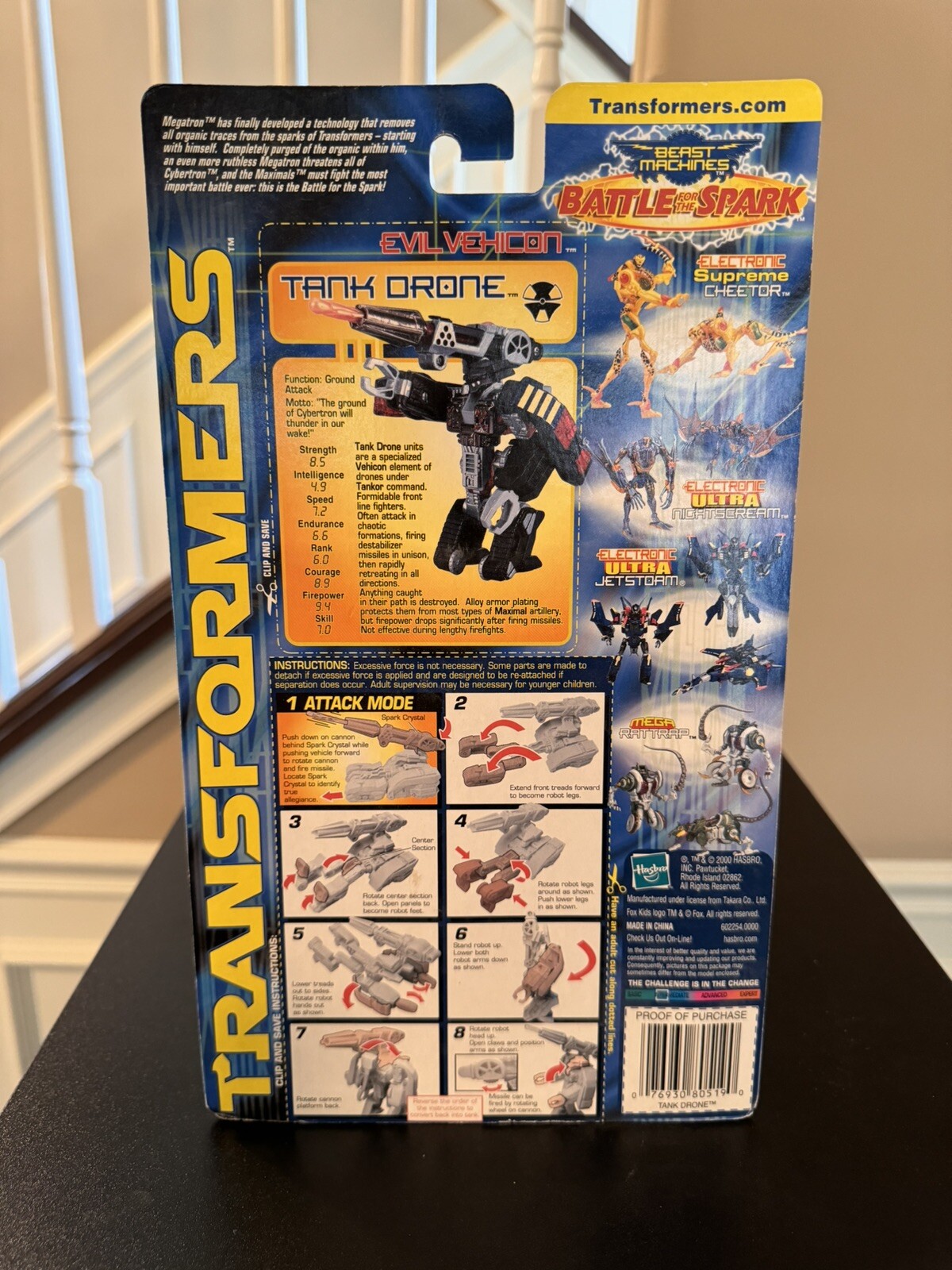 Vintage Transformers Beast Machines Battle for the Spark Vehicon Tank Drone MOC
