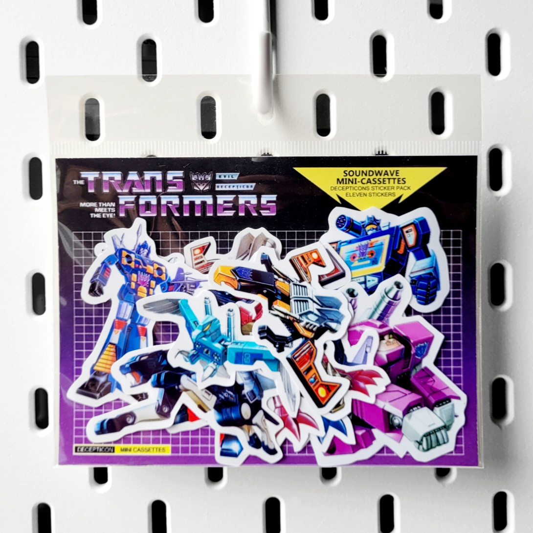 G1 Transformers Soundwave Mini-cassettes Sticker pack of 11 pieces RARE