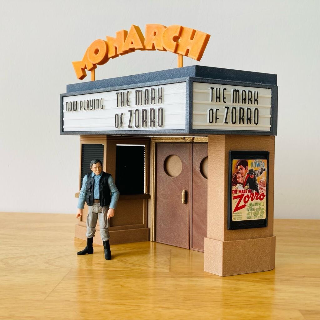 Monarch Theater diorama for 3.75 in (1:18 Scale) Figure