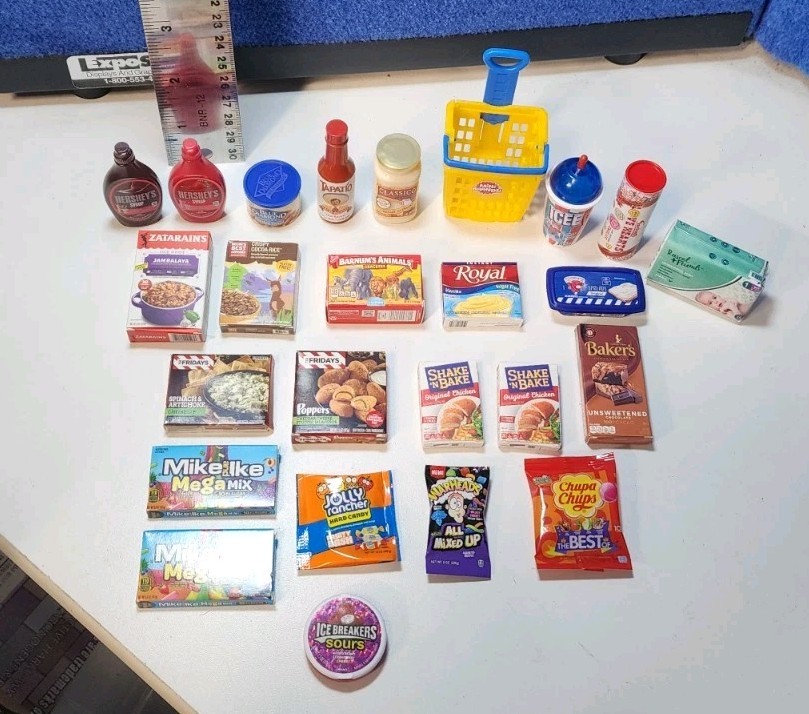 Zuru Mini Brands Food Lot of 24 Mixed Food,& candy Items