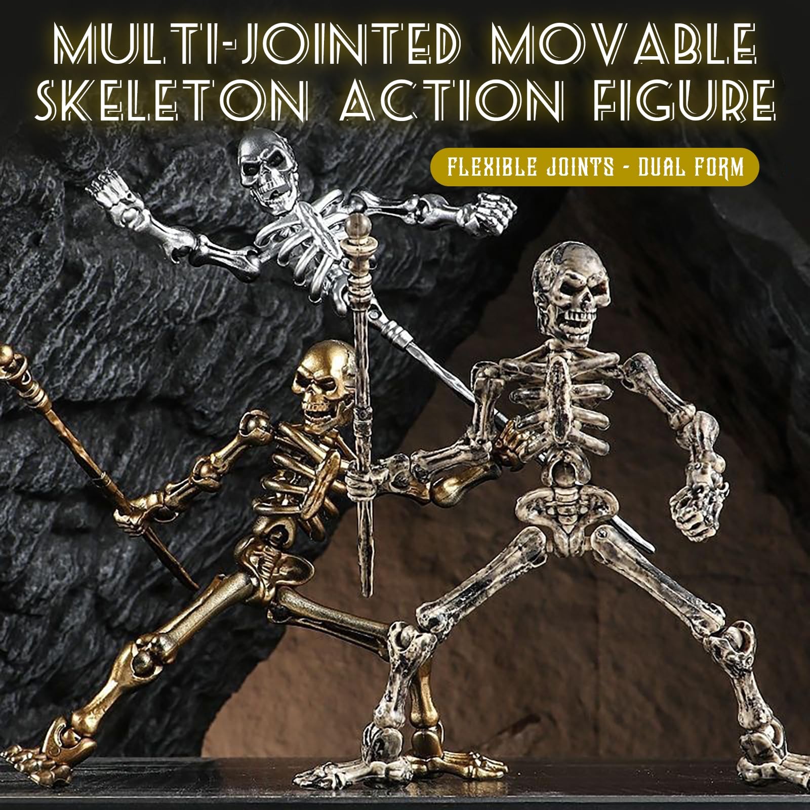6 Pack T13 Action Figures Set, Skeleton Action Figure, Dummy 13, Titan 13 Mini S