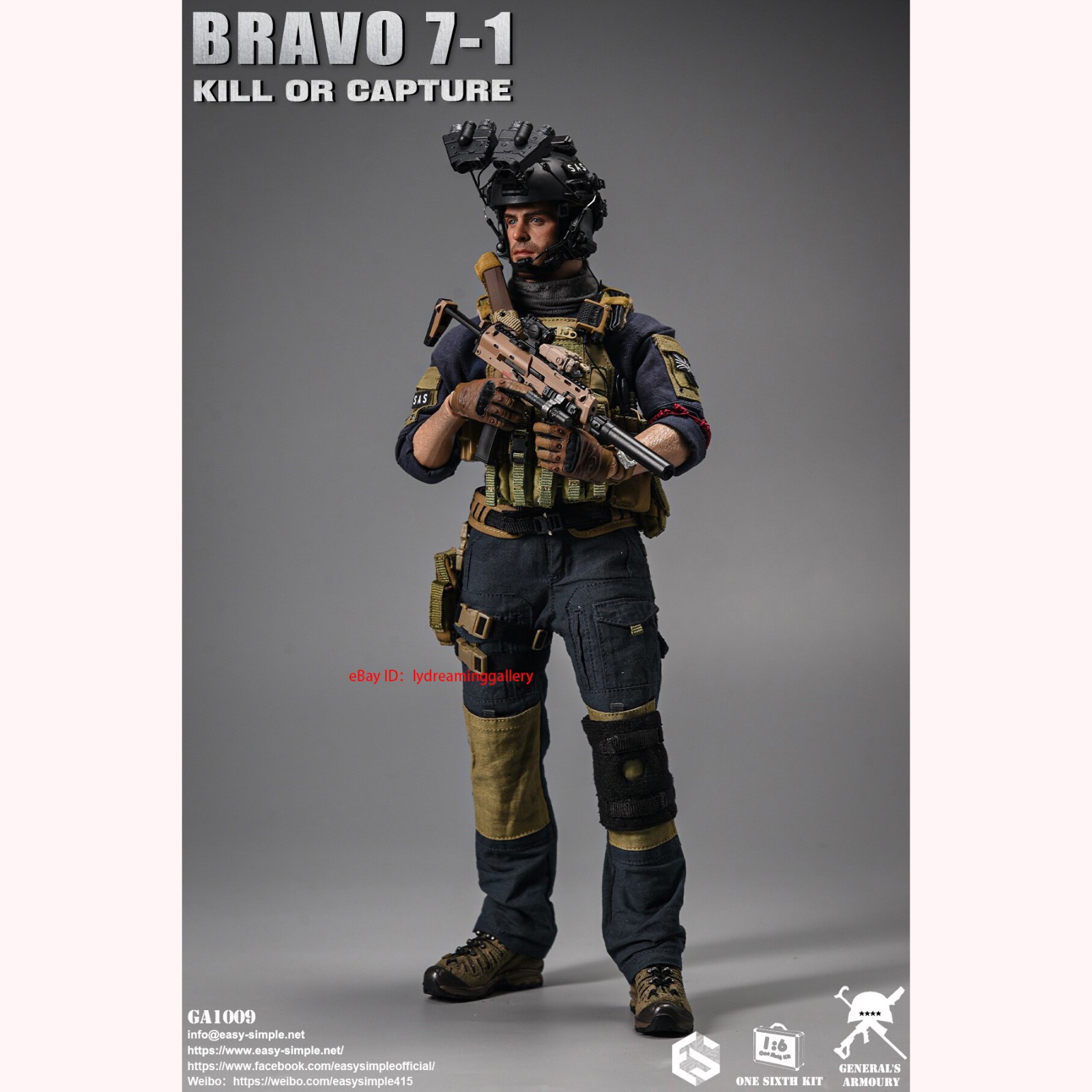 EASY&SIMPLE GA1009 BRAVO 7-1 KILL OR CAPTURE 1/6 Limited Edition Action Figure