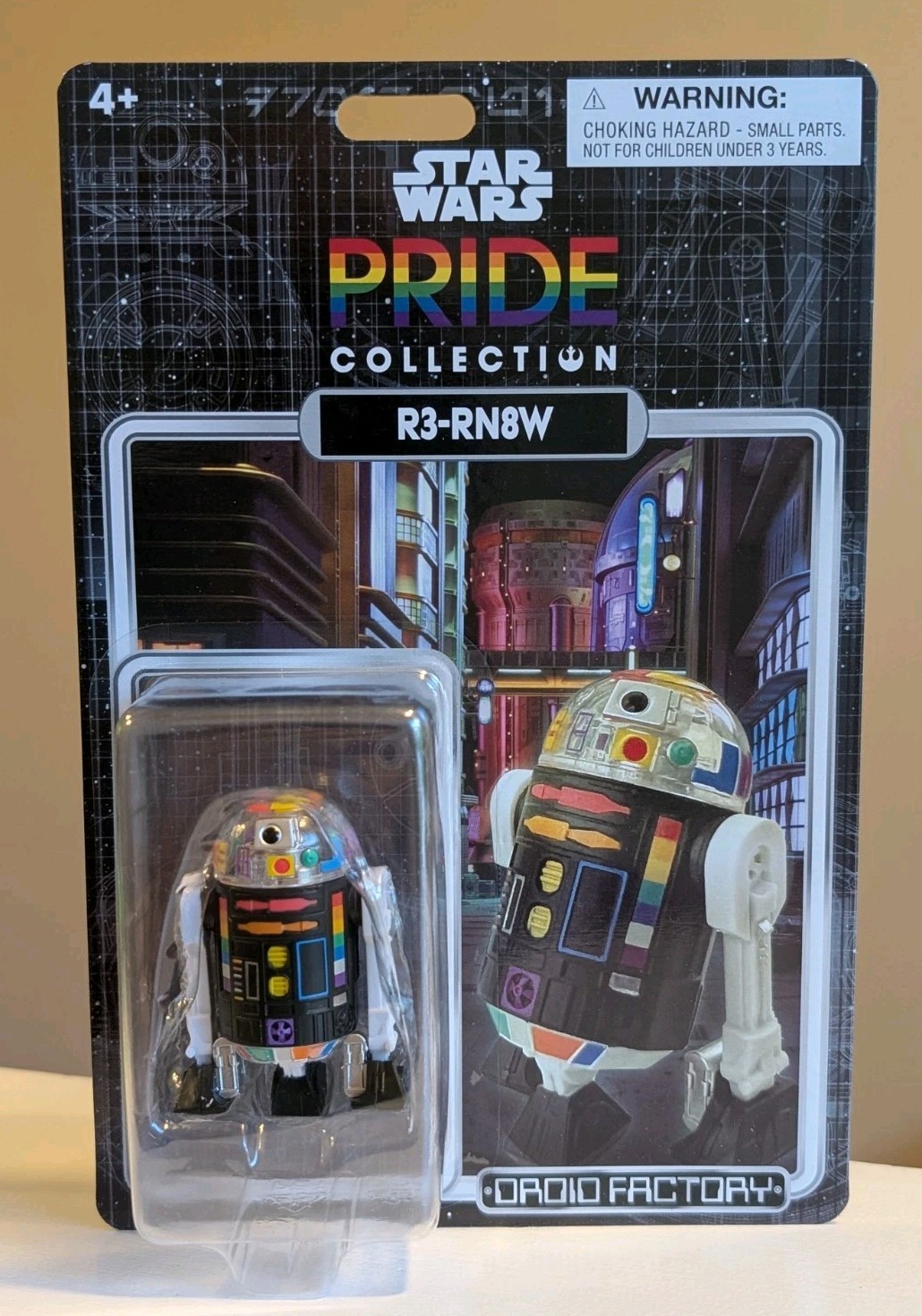 Star Wars 3.75&Prime; Droid Factory R3-RN8W Pride Month Astromech Droid Depot