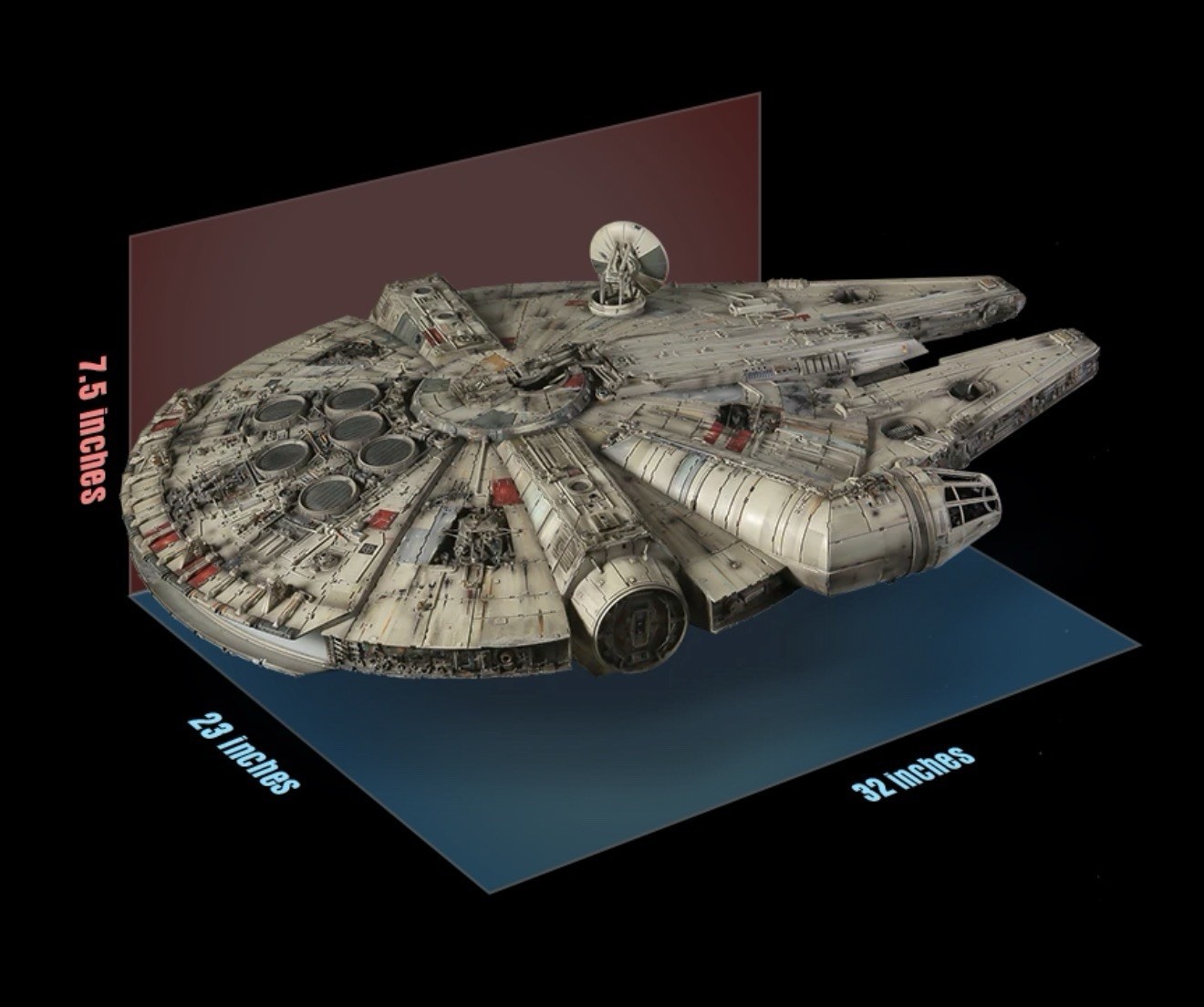 Star Wars Built Millennium Falcon 1:43 Scale Deagostini STK Free Ship USA
