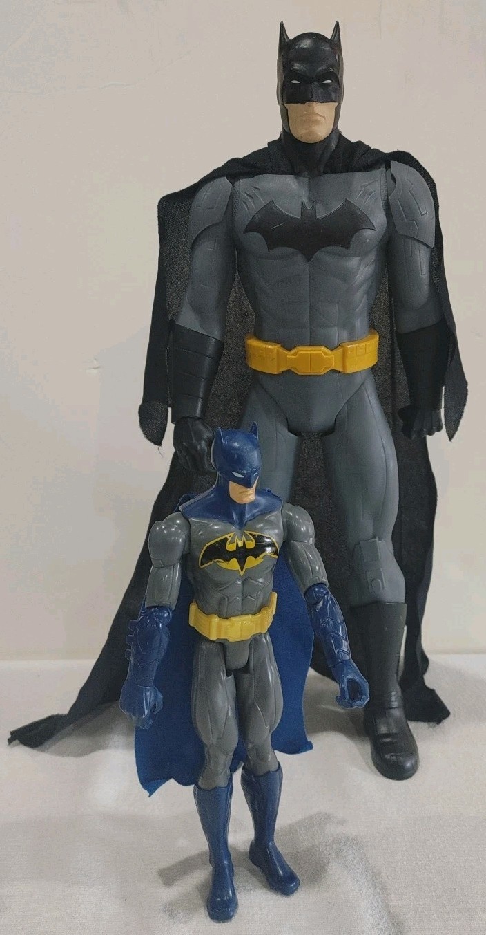 (2) Batman DC Comics Action Figures 20&Prime; 2014 Jakks Pacific & 12&Prime; Mattel