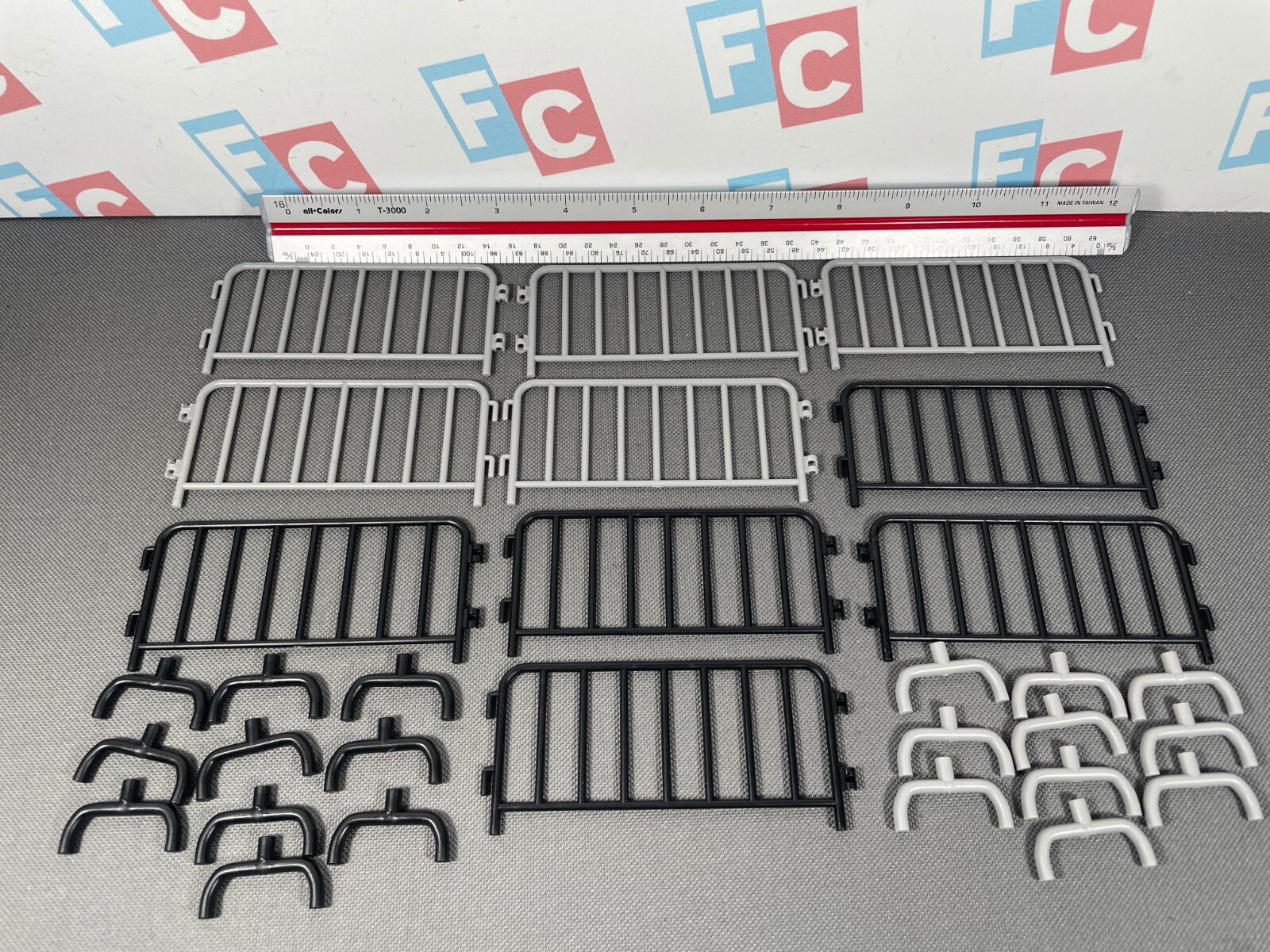 FC Retro Classic Wrestle-Something Wrestlers 4.5 Inch Scale Guard Rails 10 Black
