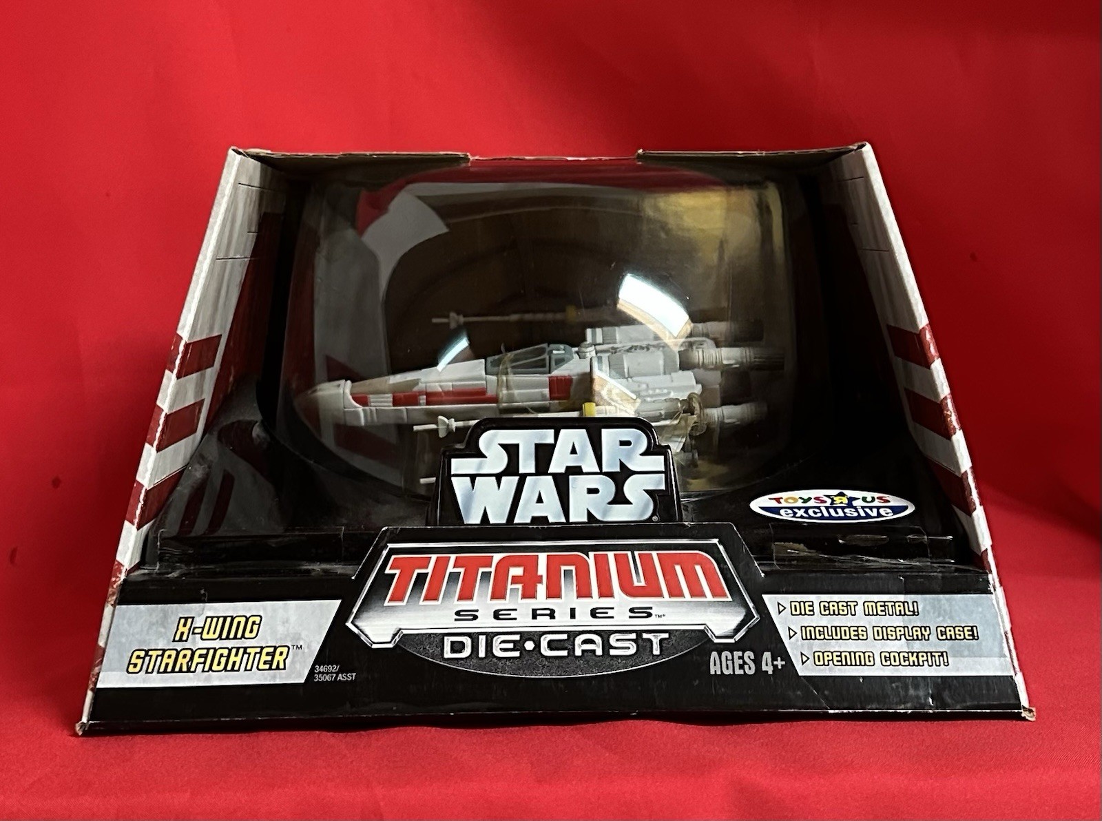 X-Wing Starfighter 7”-Titanium Series-MIP-Die-Cast-Toys R Us Exclusive. NM.