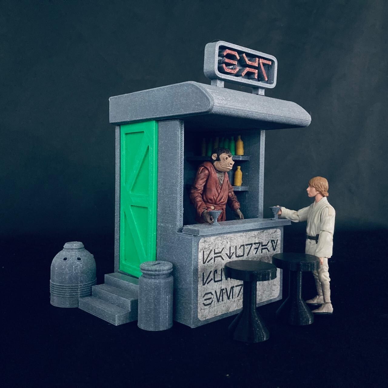 Sci Fi Street Bar for 3.75 IN (1:18) Figure Diorama