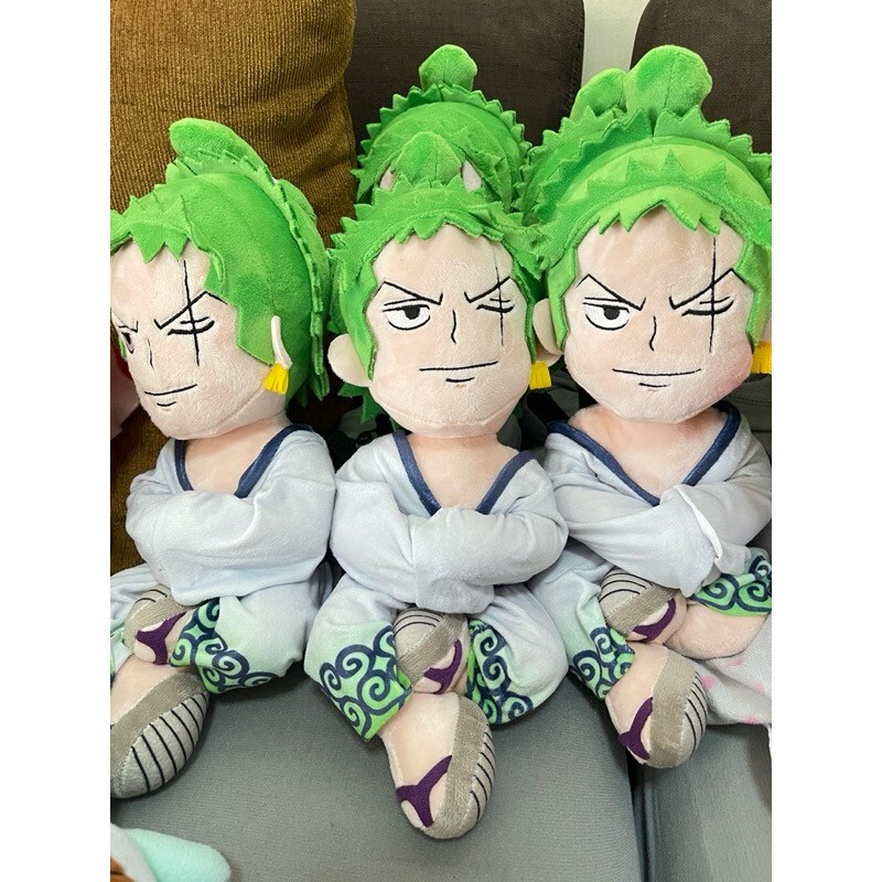 9&Prime; Authentic Toei Animation ONE PIECE ZORO Plush Stuffed Doll Toy Pillow