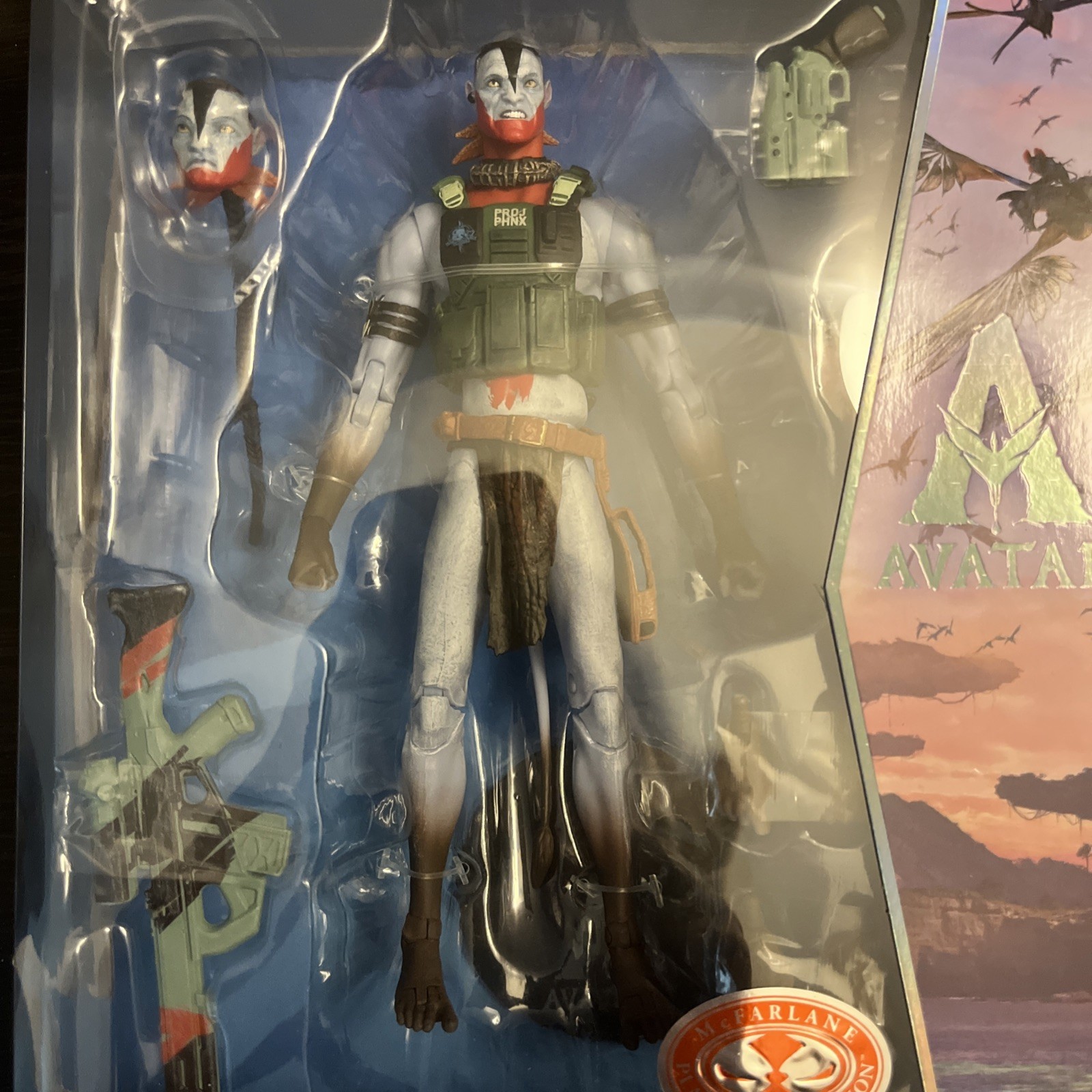 McFarlane Avatar Quaritch Ash Warrior Platinum Edition Figure