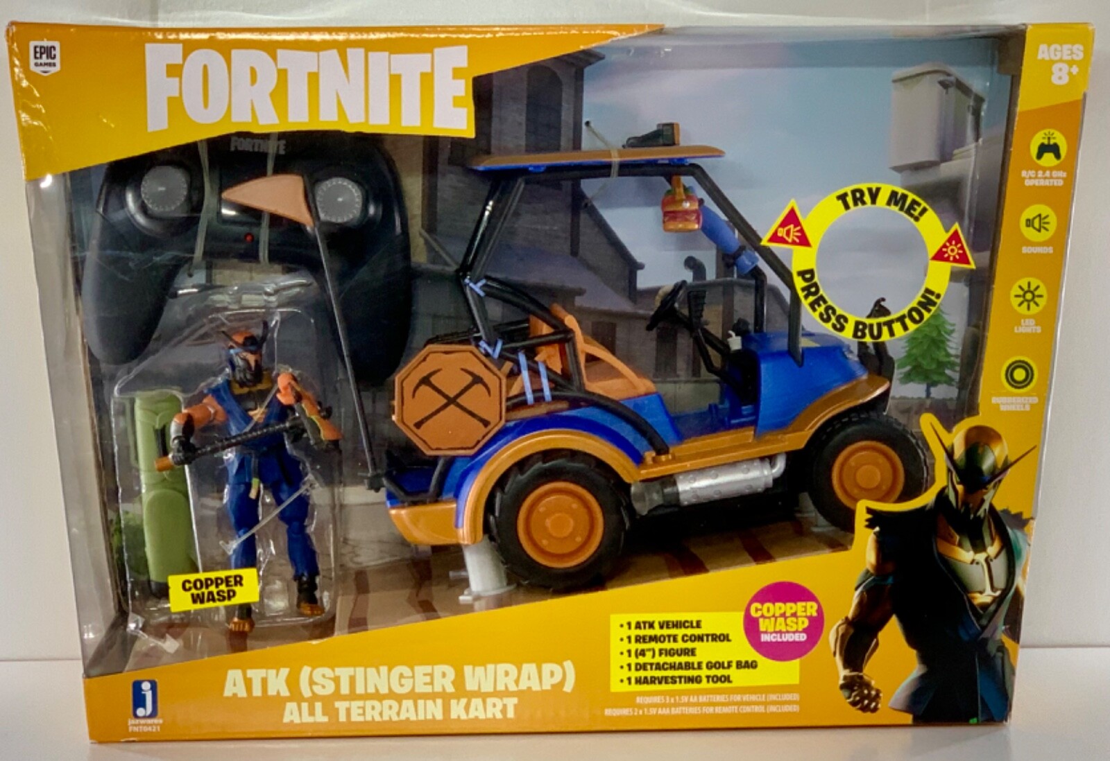 Fortnite Remote Control Deluxe Vehicle Stinger ATK Copper Wasp Action Figure new