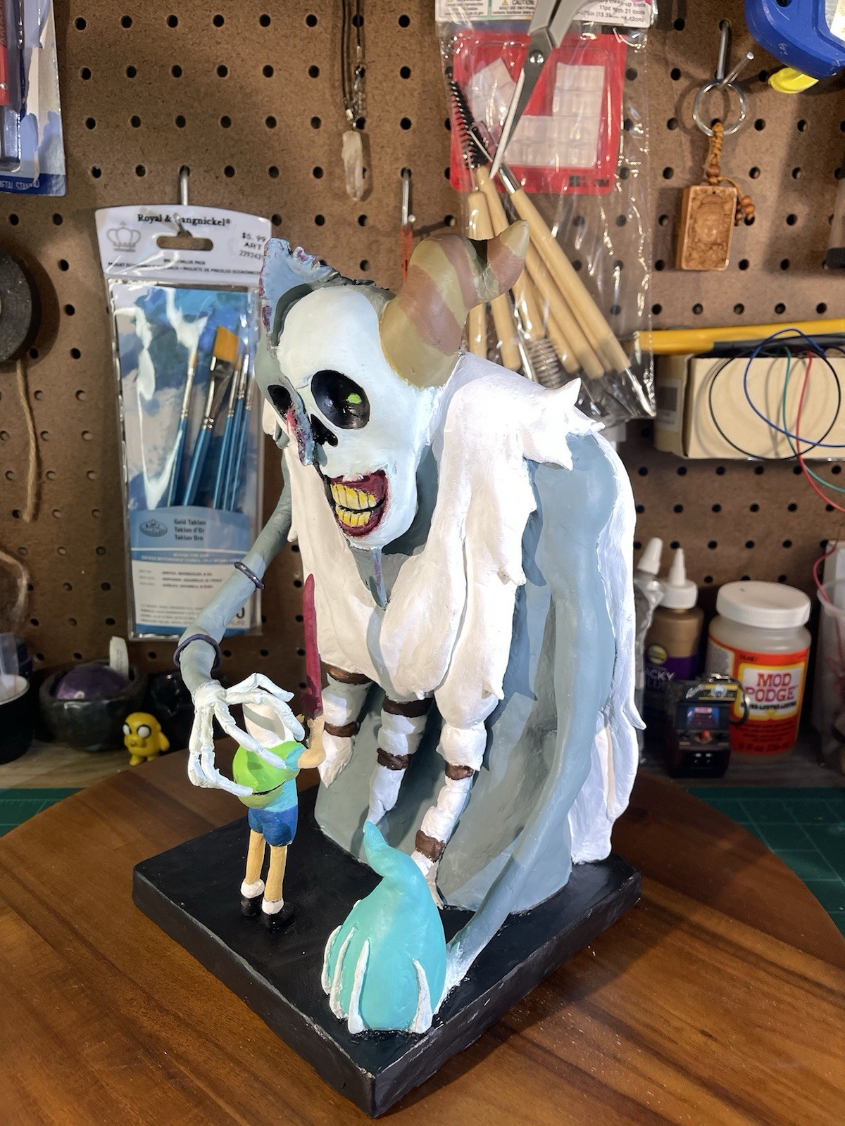 Finn Vs. The Lich/Possessed Billy Adventure Time Statue Handmade MTO