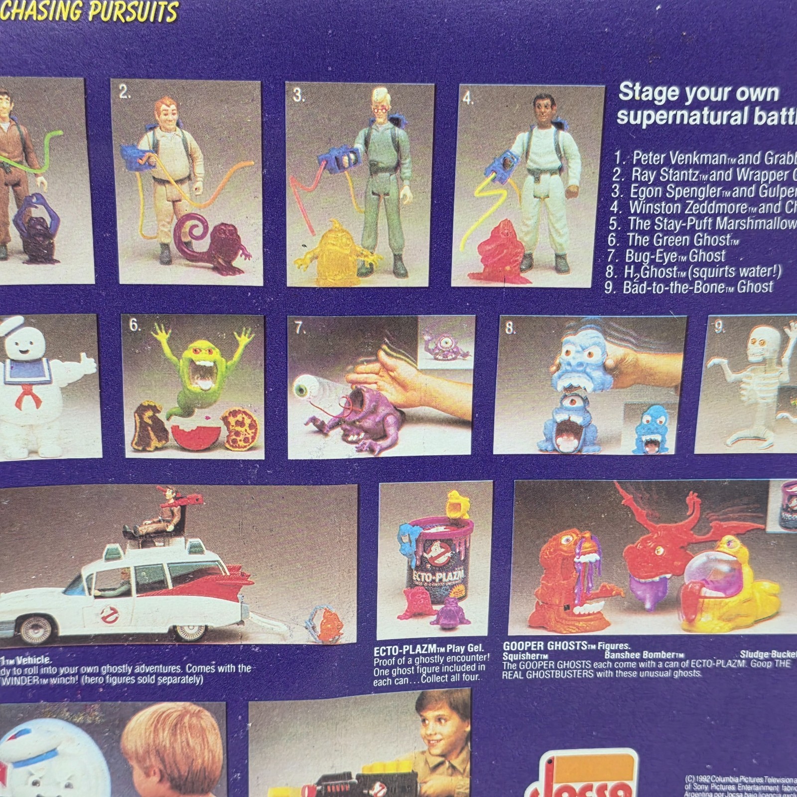 1992 the real ghostbusters jocsa kenner EGON IN CARDBOARD STAY PUFT ERROR RARE