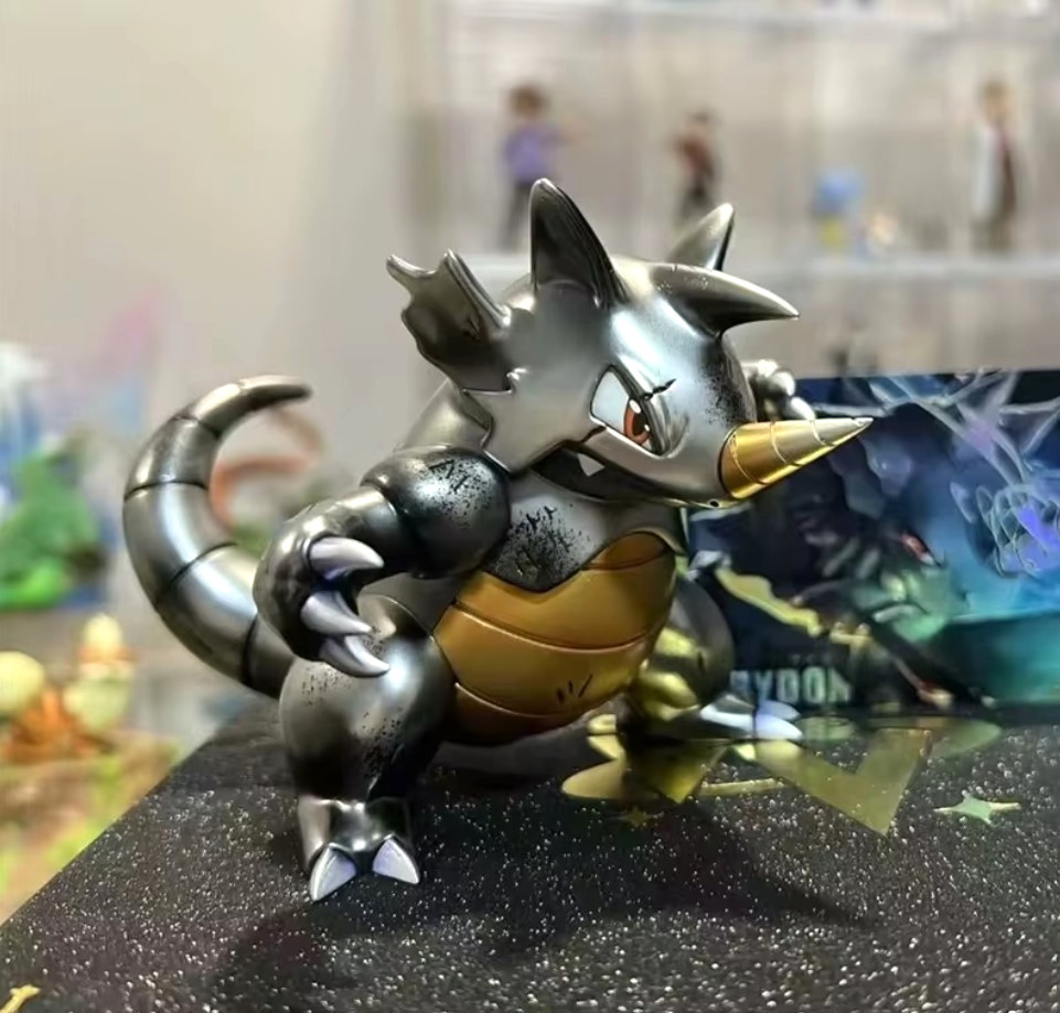 Ground/Rock Type Pokemon – Generation I – RHYDON (Gray) – by BANDAI – NEW