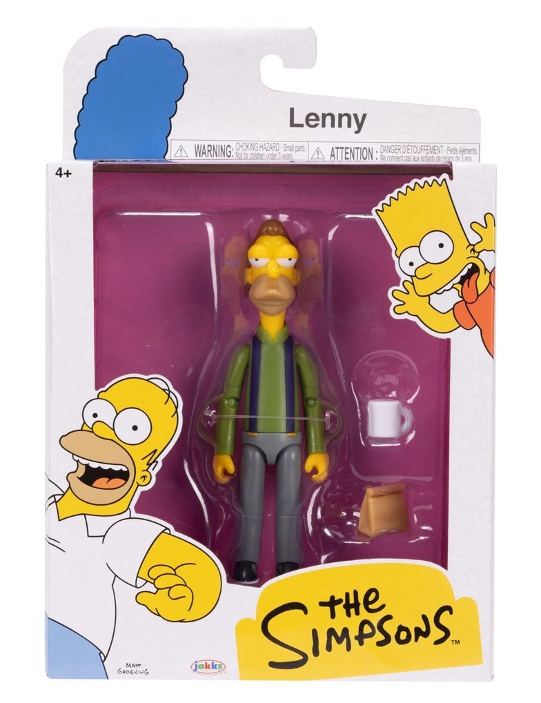 Jakks Pacific The Simpsons Wave 3 Lenny Leonard 5&Prime; Figure New Sealed