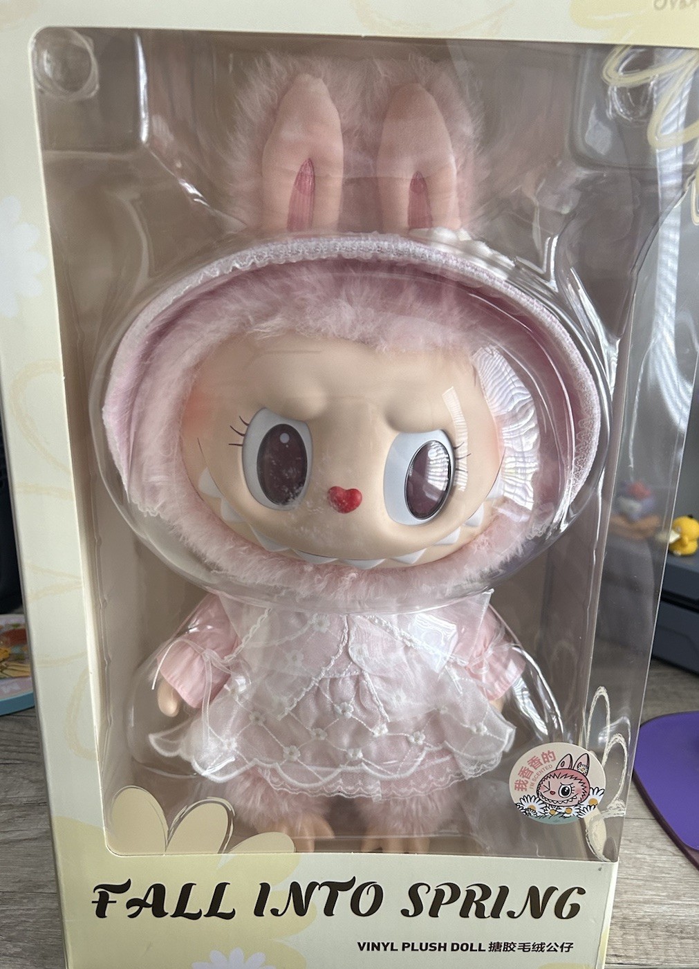 Pop Mart Pop Land Mokoko Fall Into Spring Plush Doll Big 38 CM Labubu Large New