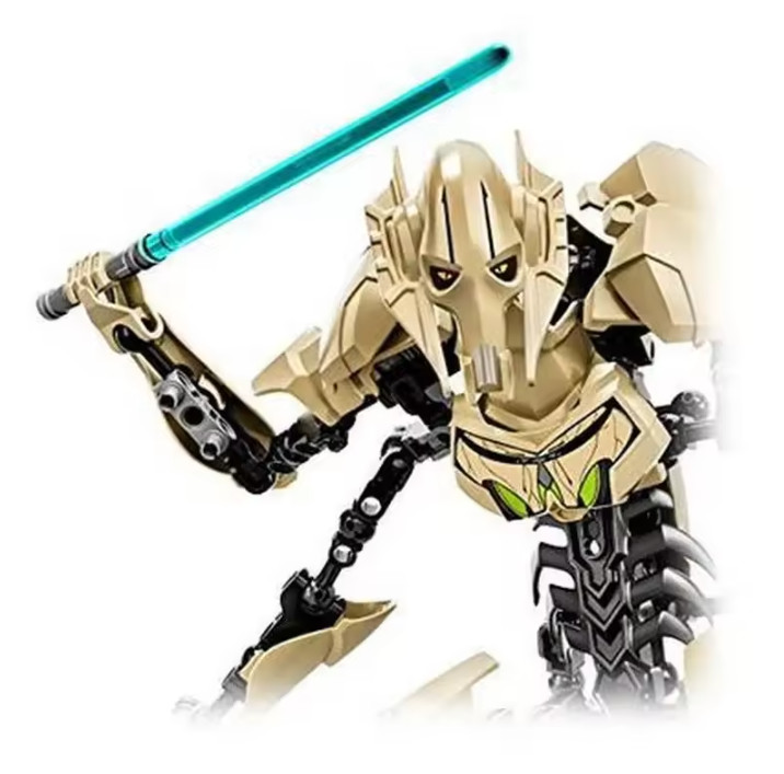 32 cm General Grievous Action Figure with Lightsaber – Buildable Block Toy Gift