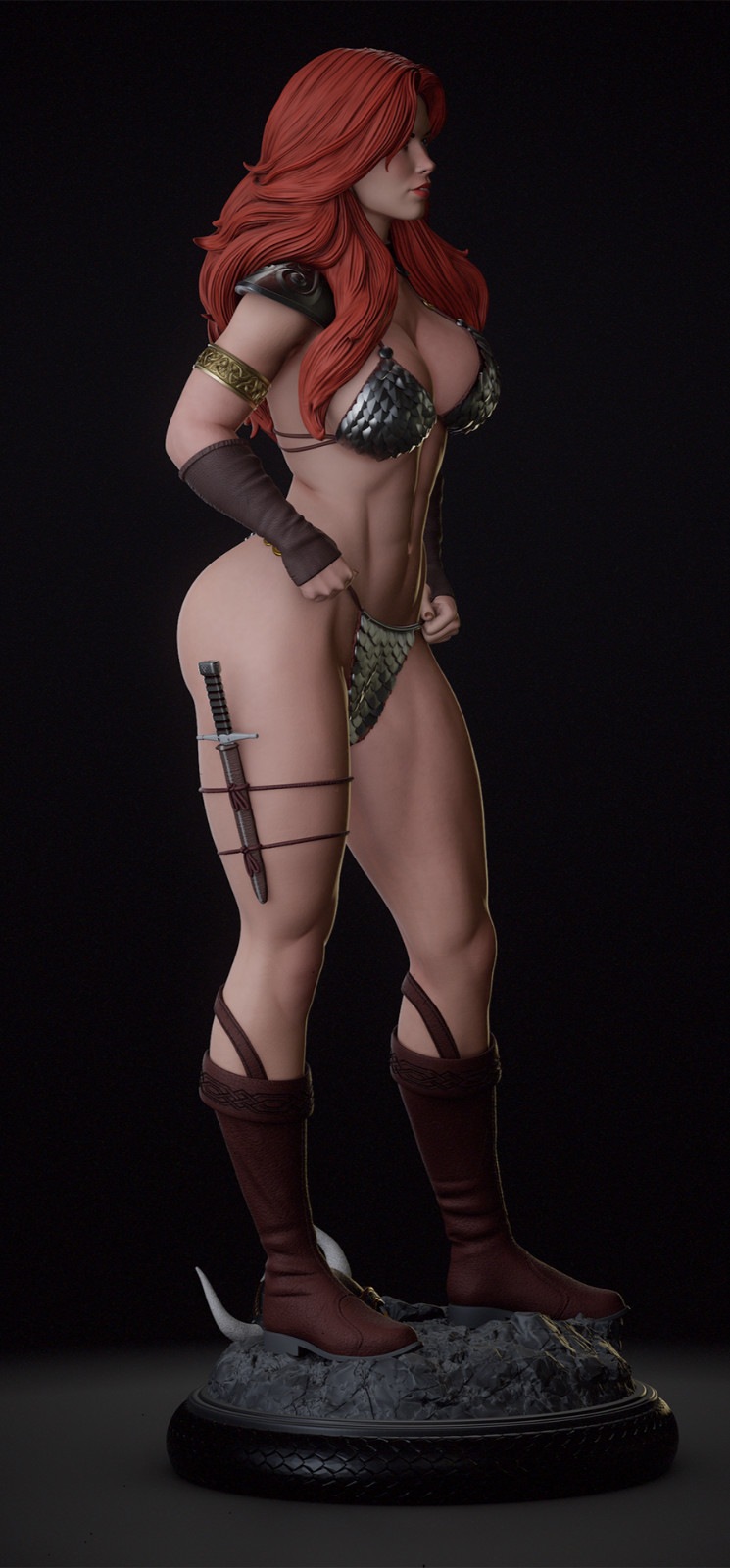Red Sonja 3d Figure Statue 25cm Professional Painted