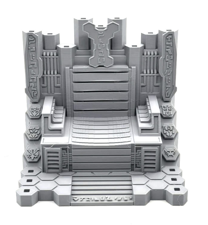 Transformers War for Cybertron Siege Throne 3d Printed PLA Gray