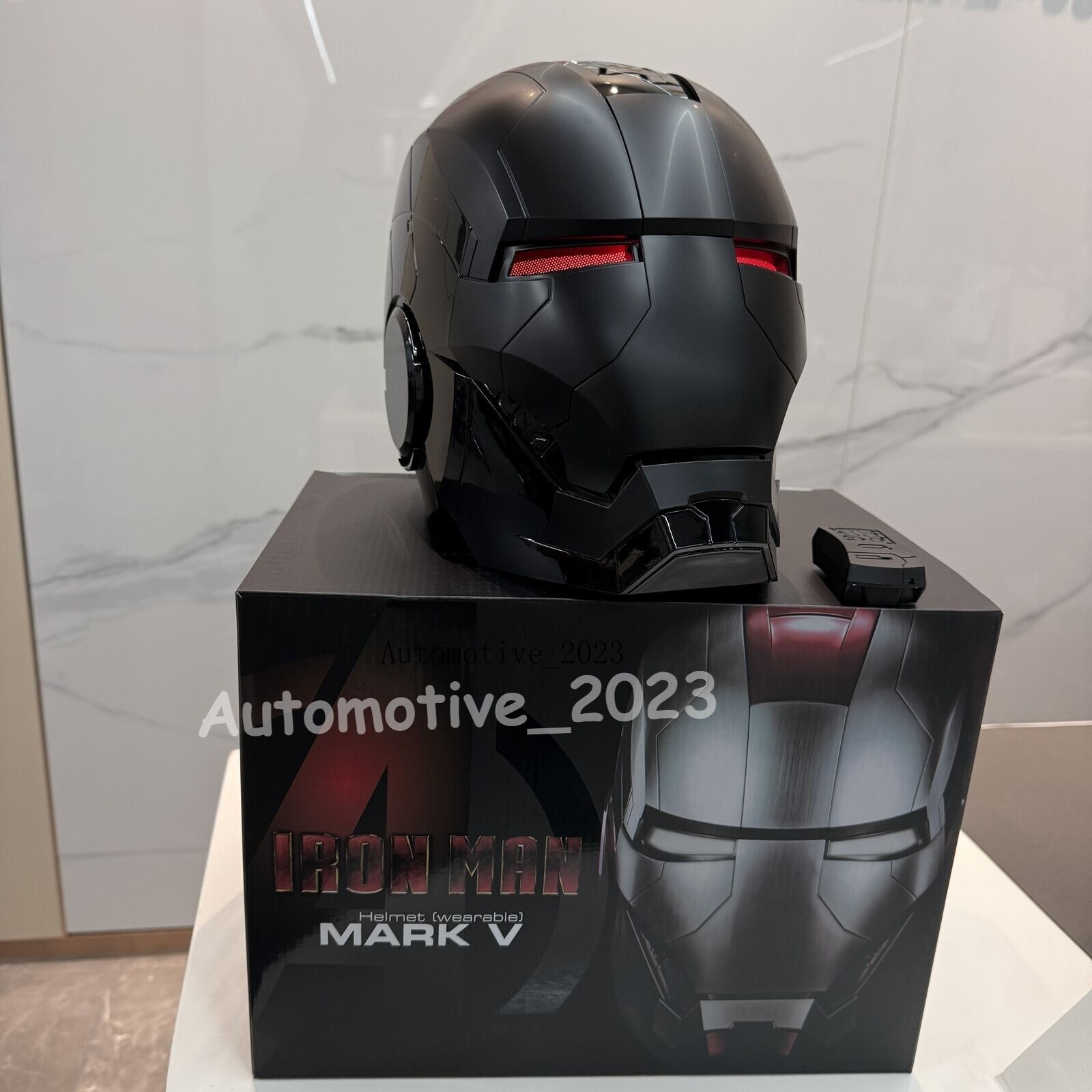 US Iron Man Full Black MK5 Helmet Autoking Wearable Voice-control Transform Mask