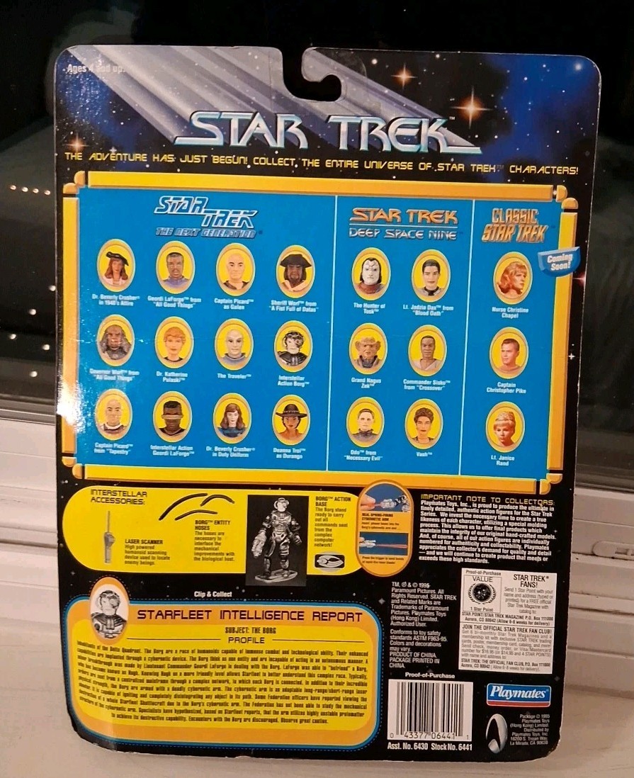 Star Trek Playmates Interstellar Action Series Borg Figure NEW Sealed 1995