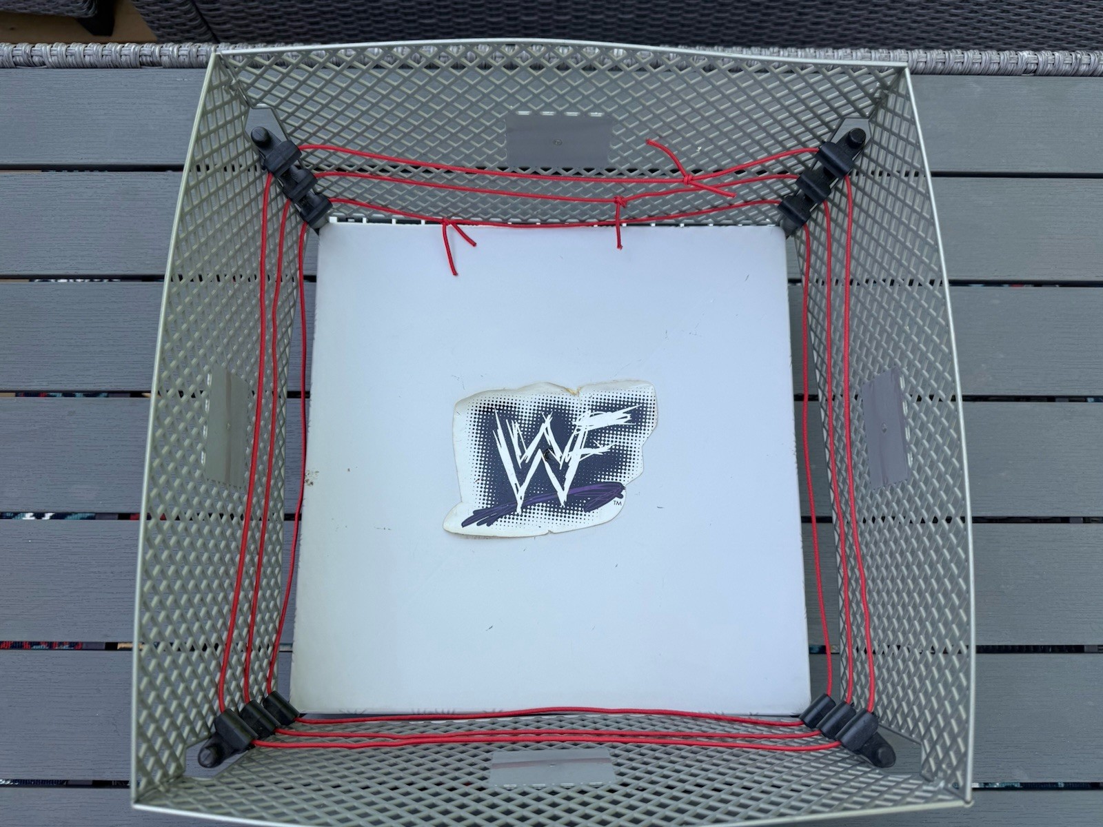 WWF Monday Night Raw Steel Cage Wrestling Ring 1998 Jakks Titan Sports WWE