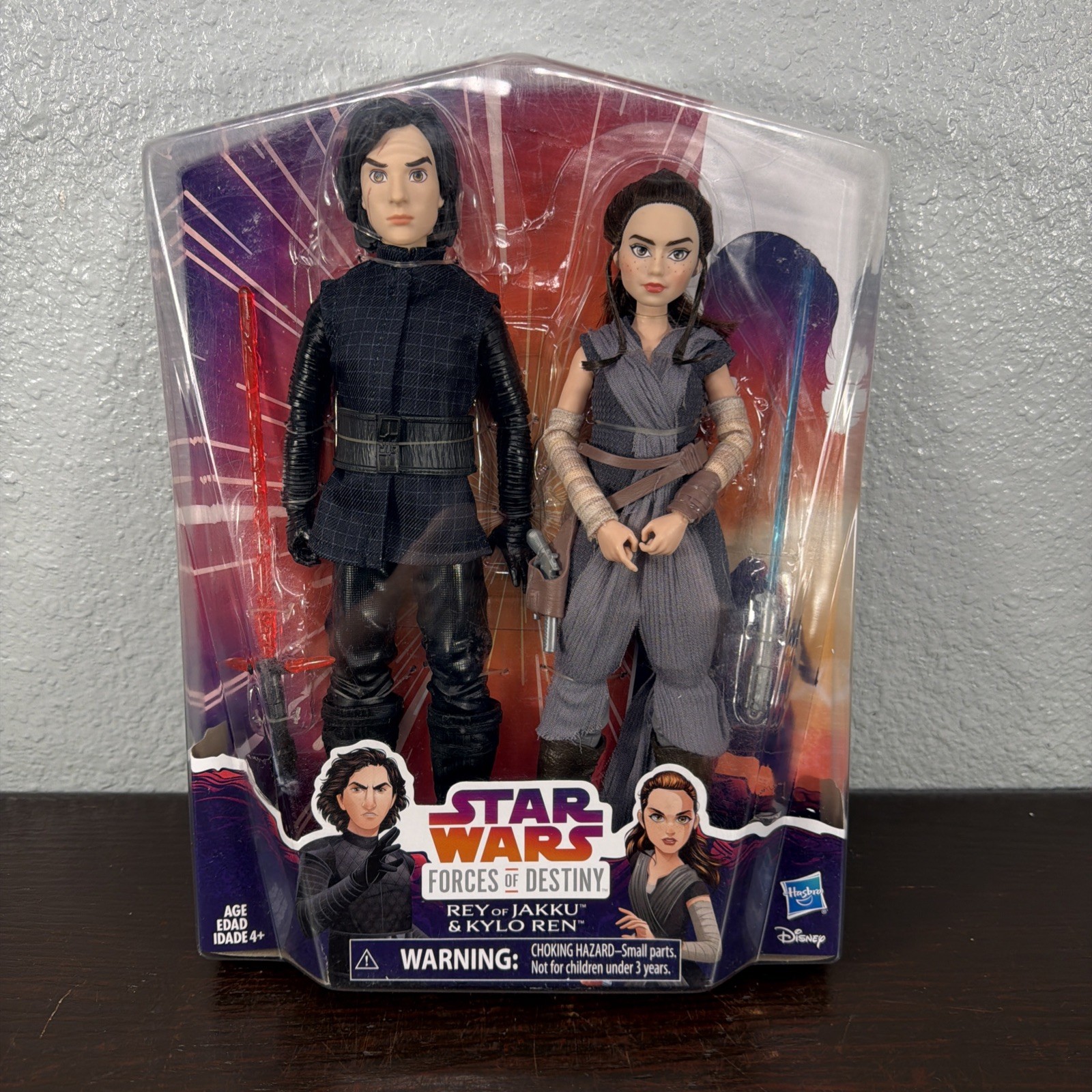 NEW Star Wars Forces of Destiny Rey of Jakku and Kylo Ren Figures Sealed