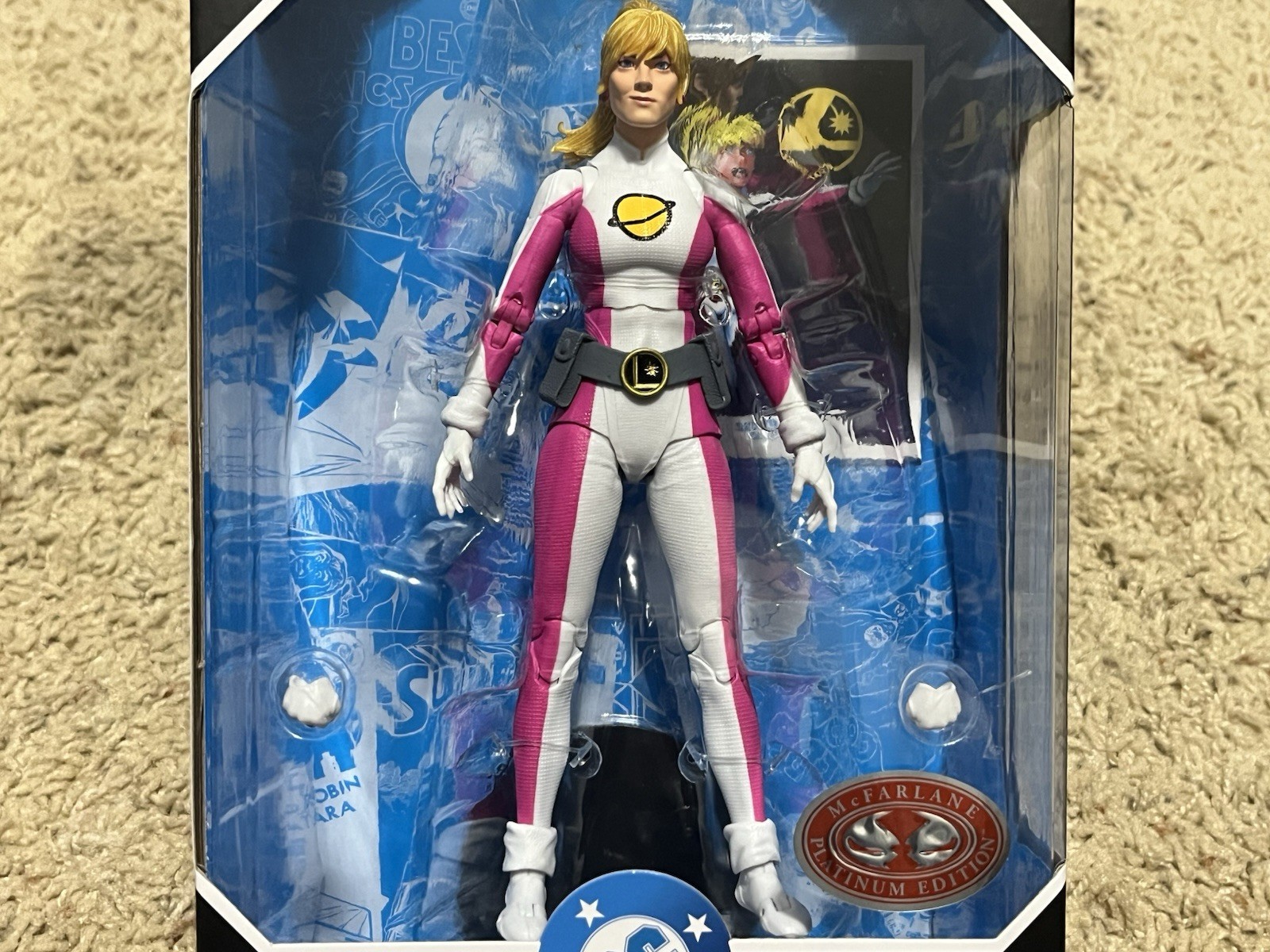 2 Figure Lot McFarlane DC Multiverse Saturn Girl & Starman Jack Knight Platinum