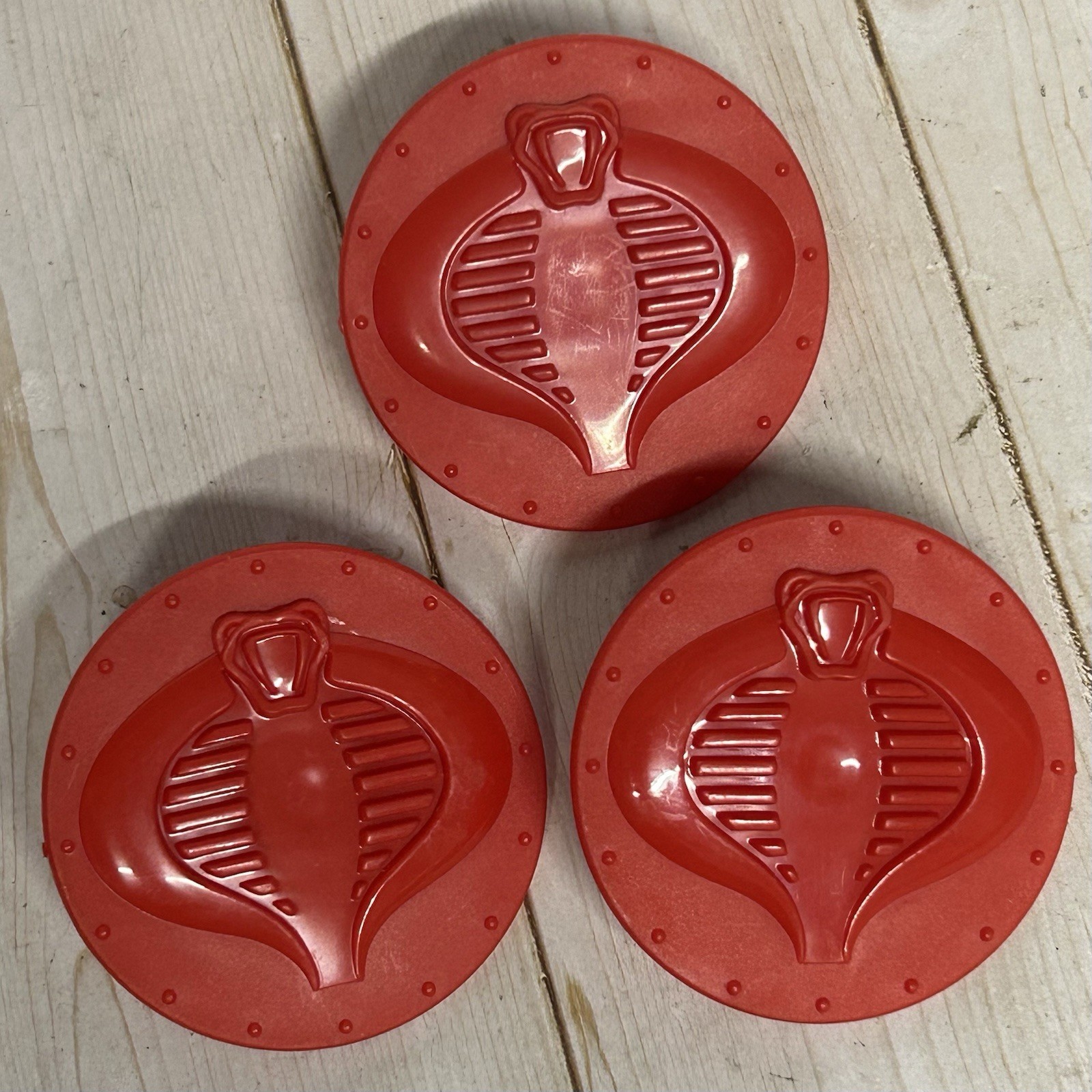 Cobra Stun Lot 3 Hubcap Part GI Joe 1986 Hasbro