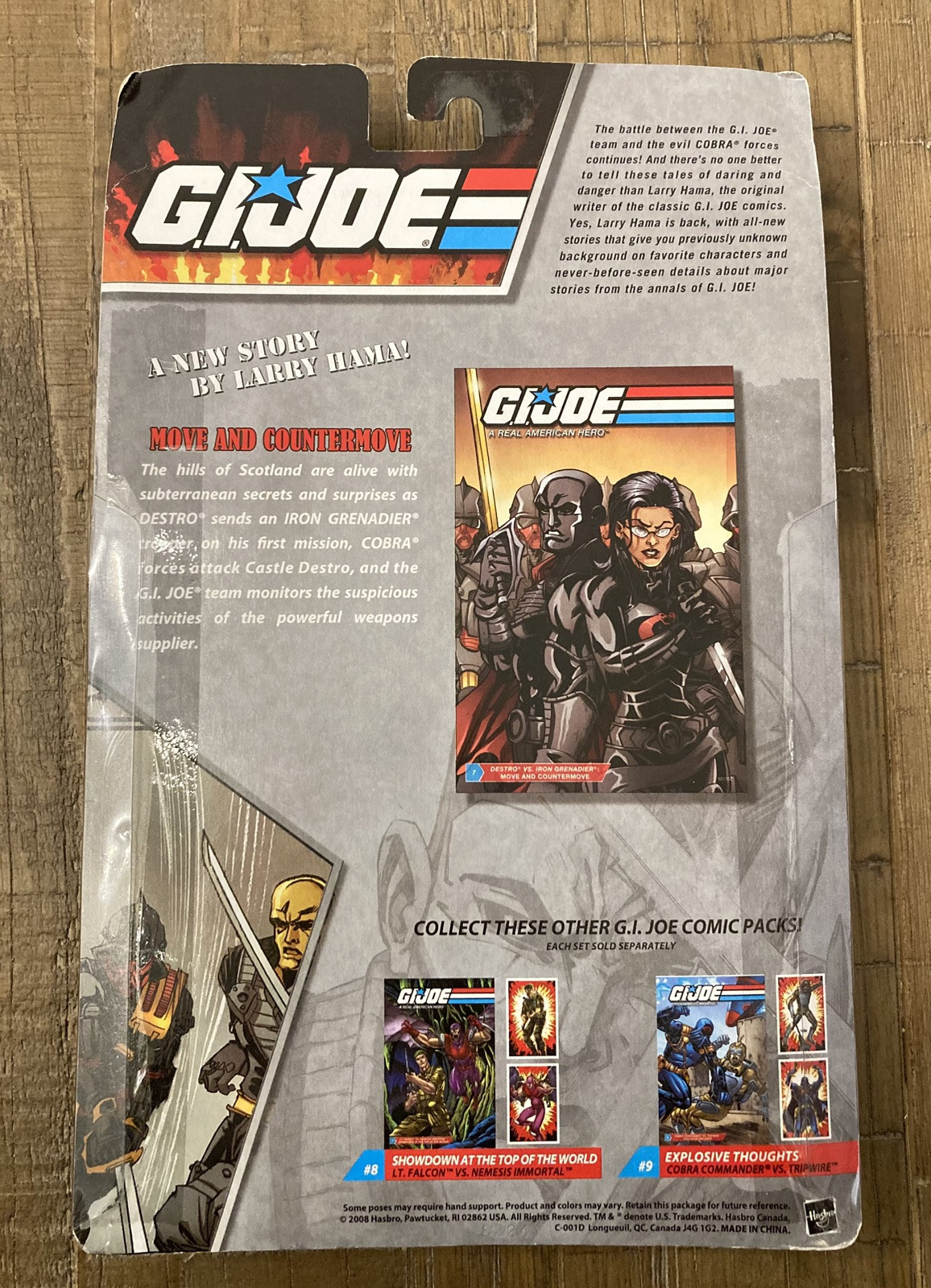 Larry Hama Signed GI Joe Iron Grenadier Destro Comic Pack Figure Beckett BAS