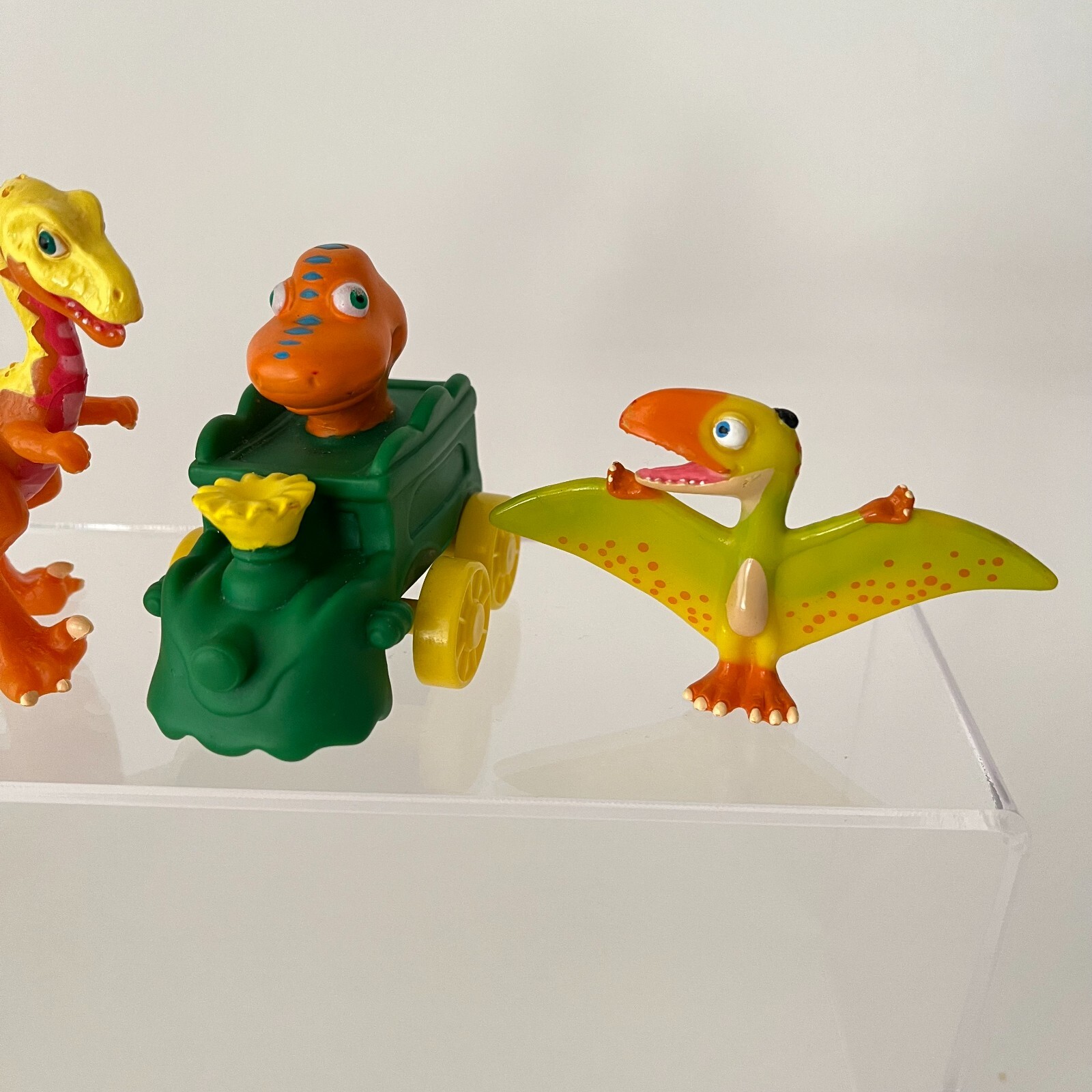 Dinosaur Train Buddy, Derek, Ollie, Petey 4 Toy Lot PBS Learning Curve Jazwares