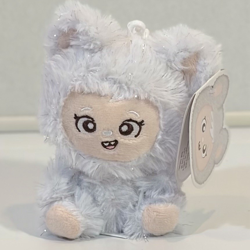 LaBabies Sparkle Monster by Yoonique NEW! White Sparkle RORO Keychain