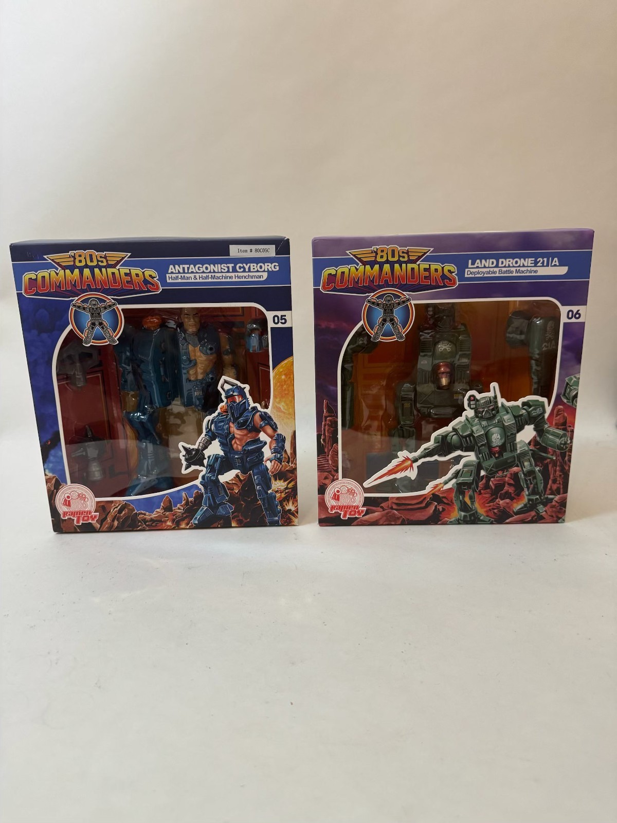 Ramen Toy 80s Commander Centurions Villain pair Land Drone Cyborg Antagonist