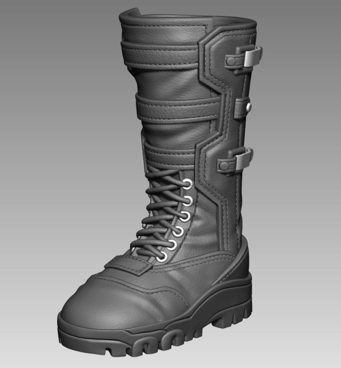 1/6 Scale Action FIgure Boots: Biker Style